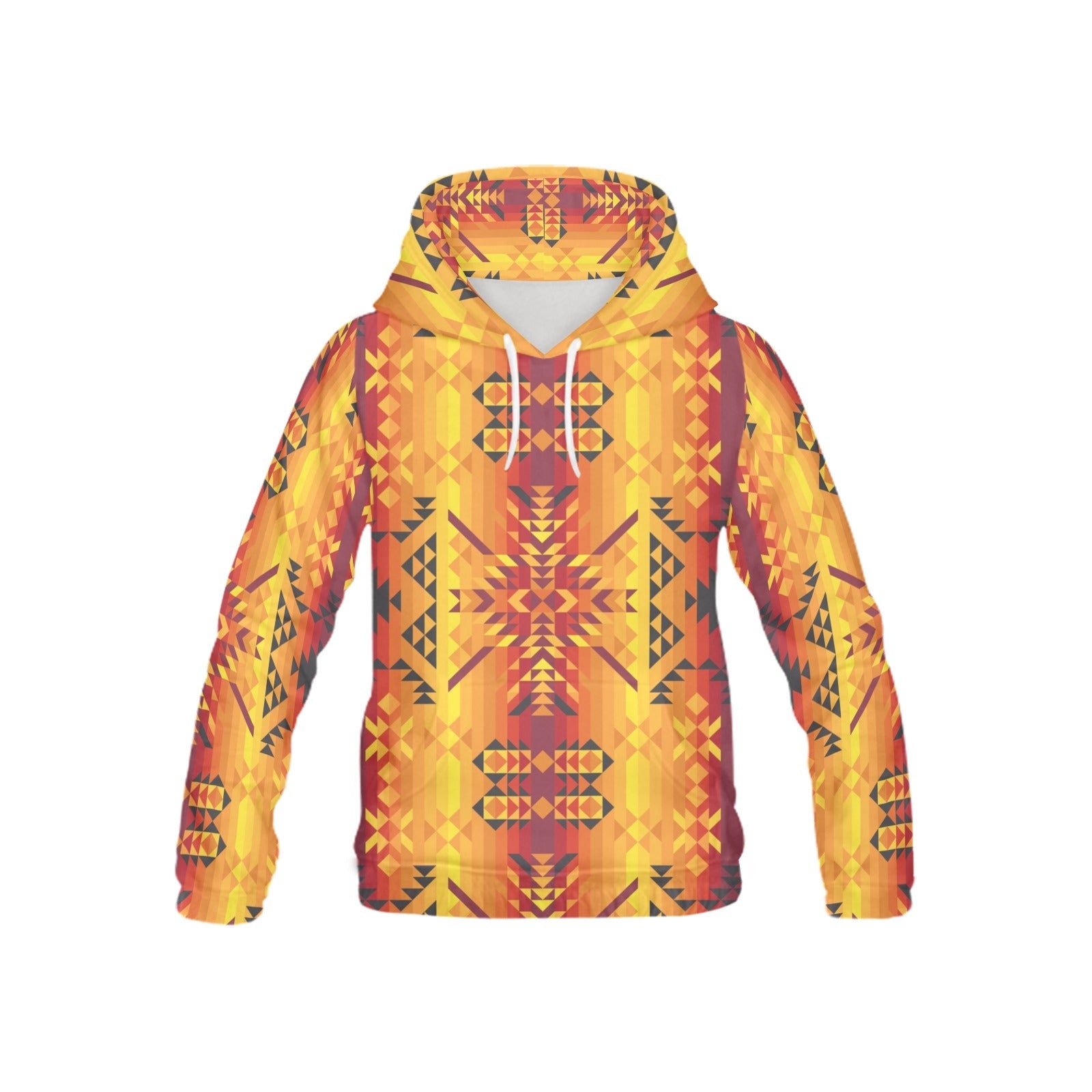 Desert Geo Yellow Red All Over Print Hoodie for Kid (USA Size) (Model H13) All Over Print Hoodie for Kid (H13) e-joyer