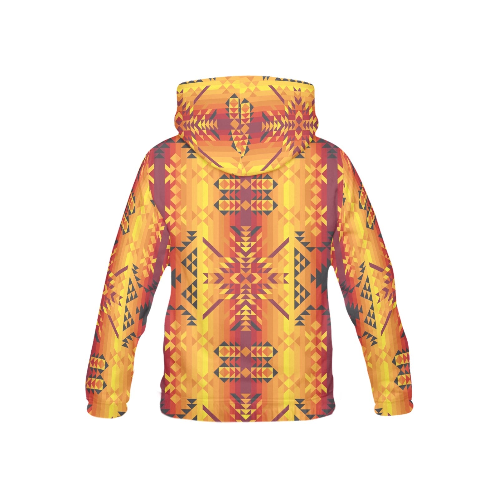 Desert Geo Yellow Red All Over Print Hoodie for Kid (USA Size) (Model H13) All Over Print Hoodie for Kid (H13) e-joyer