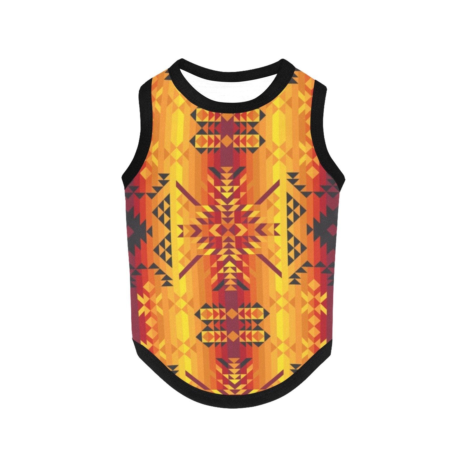 Desert Geo Yellow Red All Over Print Pet Tank Top Pet Tank Top e-joyer
