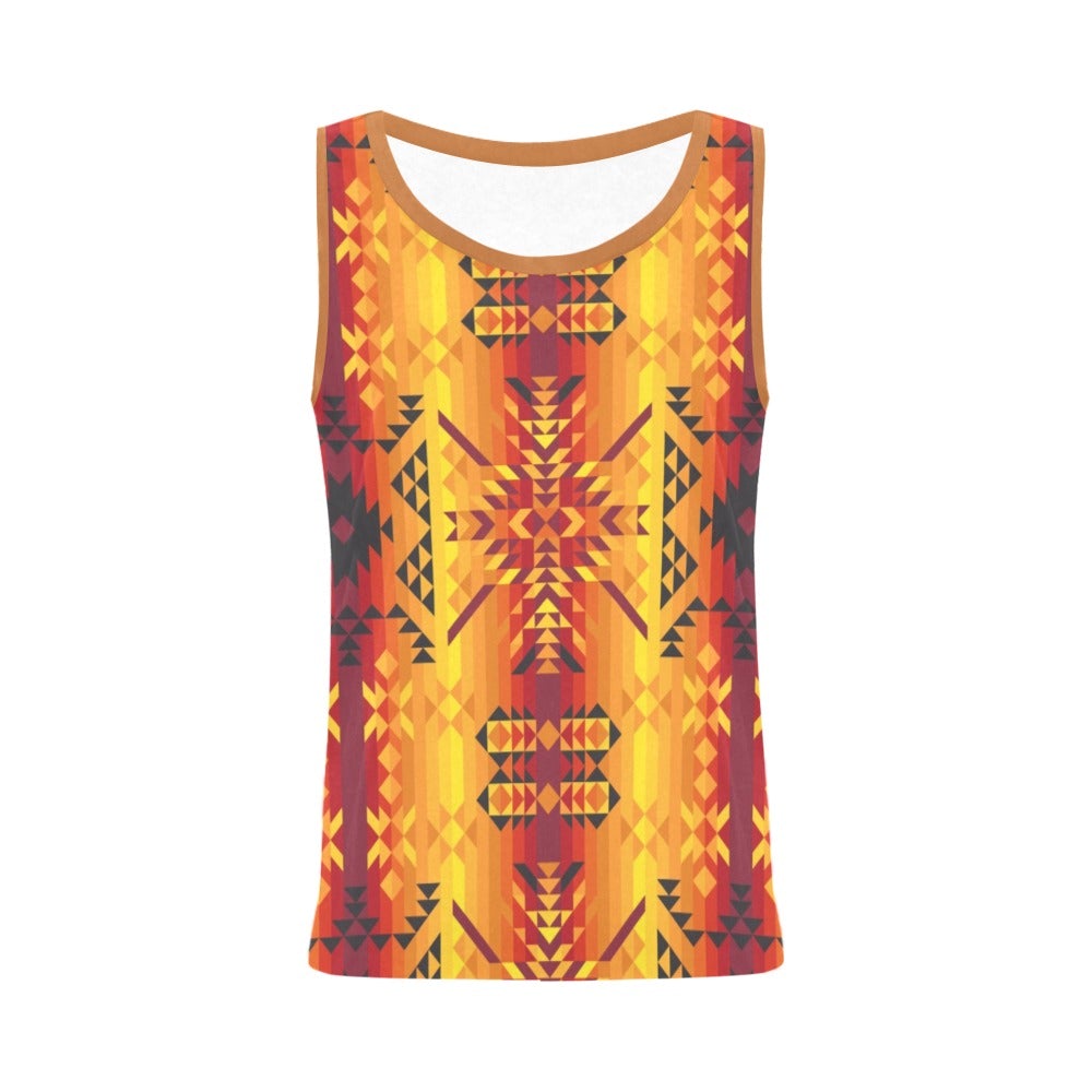 Desert Geo Yellow Red All Over Print Tank Top for Women (Model T43) All Over Print Tank Top for Women (T43) e-joyer