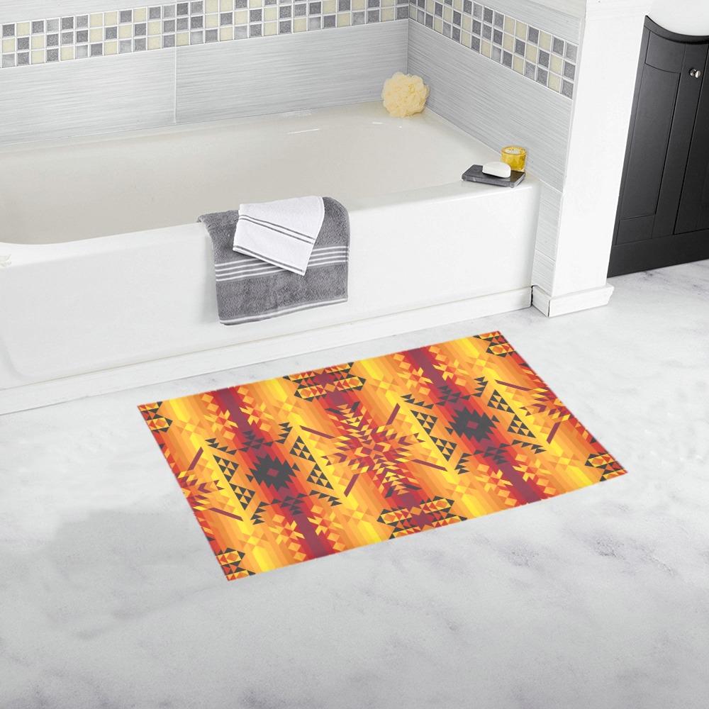 Desert Geo Yellow Red Bath Rug 16''x 28'' Bath Rug 16''x 28'' e-joyer