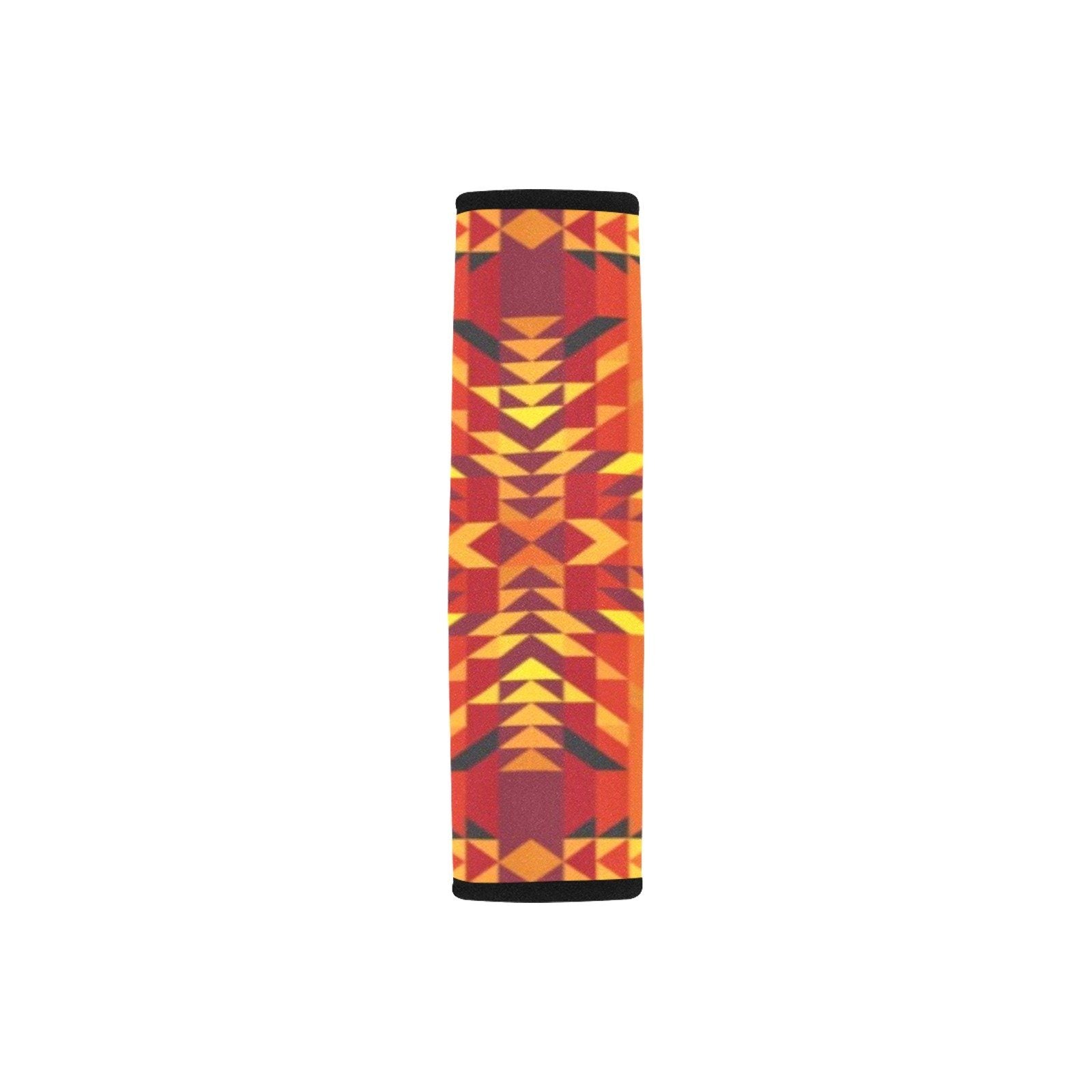 Desert Geo Yellow Red Car Seat Belt Cover 7''x12.6'' (Pack of 2) Car Seat Belt Cover 7x12.6 (Pack of 2) e-joyer