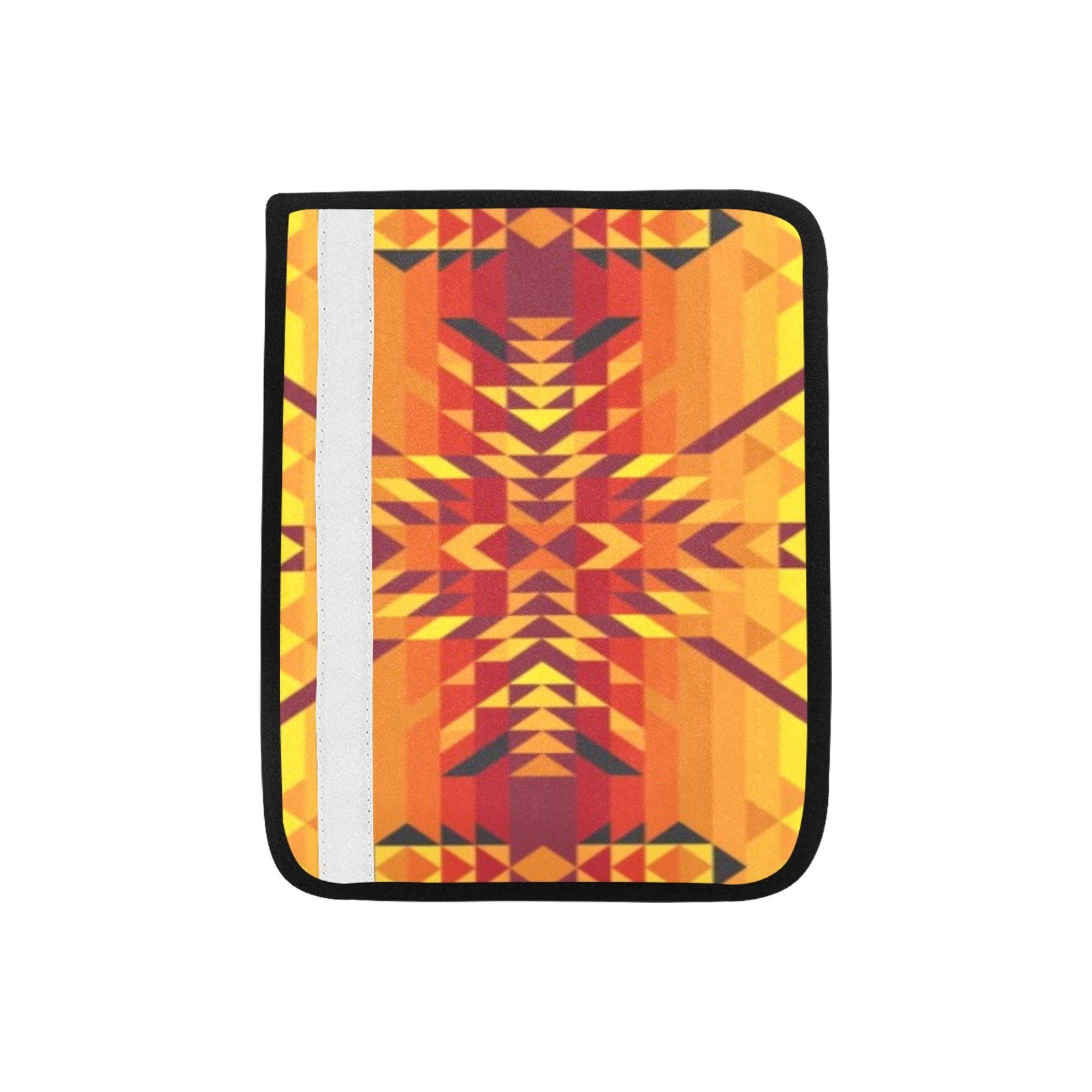 Desert Geo Yellow Red Car Seat Belt Cover 7''x12.6'' (Pack of 2) Car Seat Belt Cover 7x12.6 (Pack of 2) e-joyer