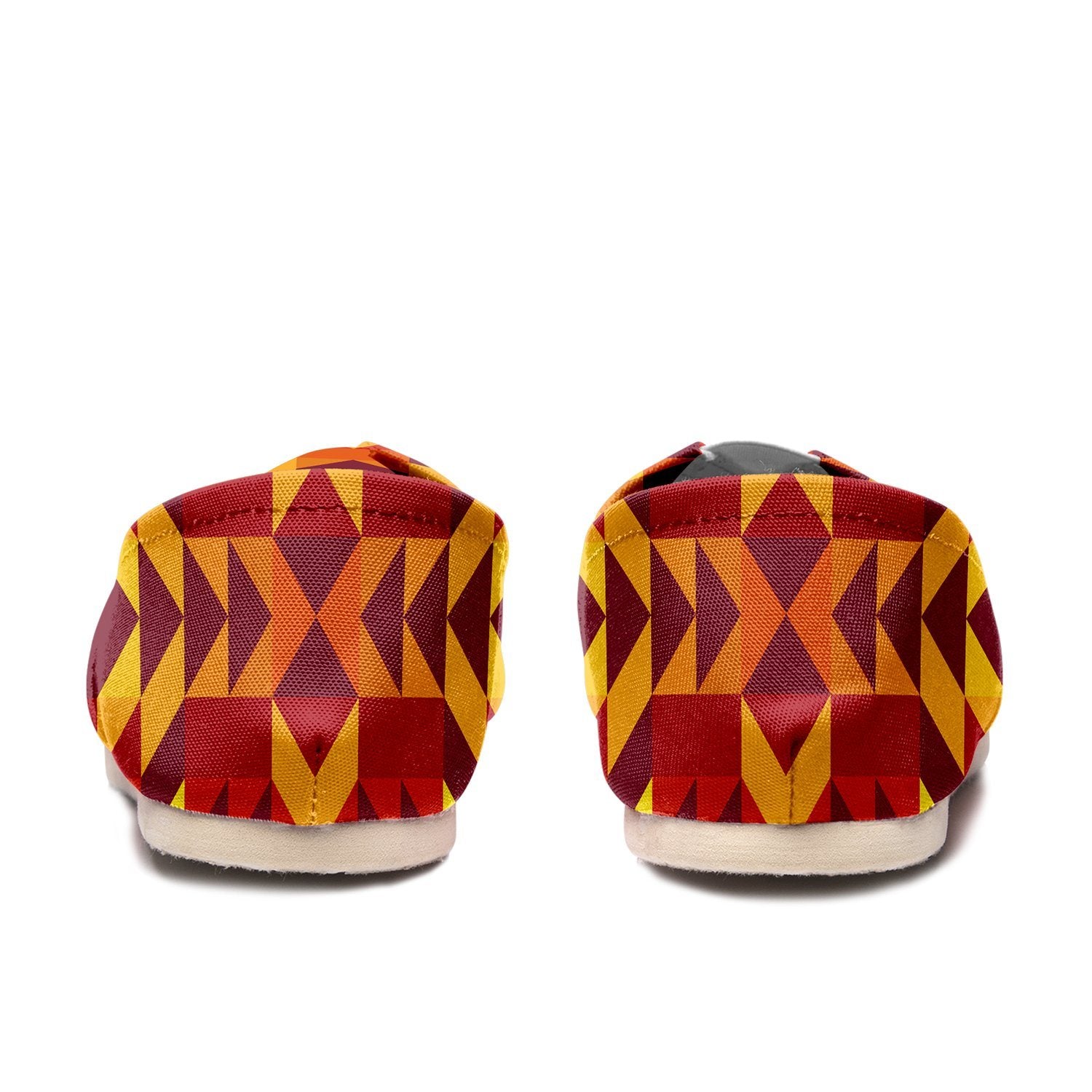 Desert Geo Yellow Red Casual Unisex Slip On Shoe Herman