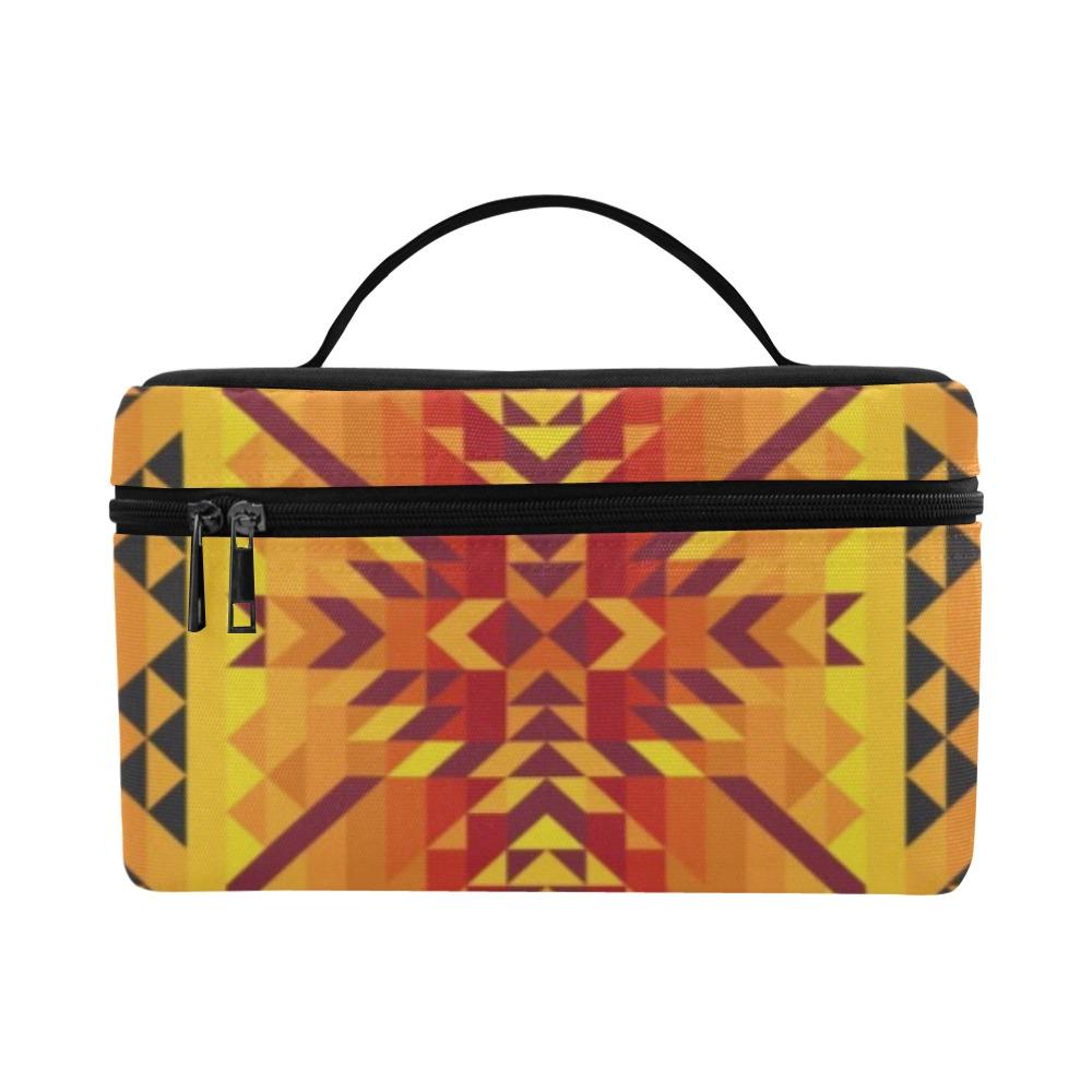 Desert Geo Yellow Red Cosmetic Bag/Large (Model 1658) Cosmetic Bag e-joyer