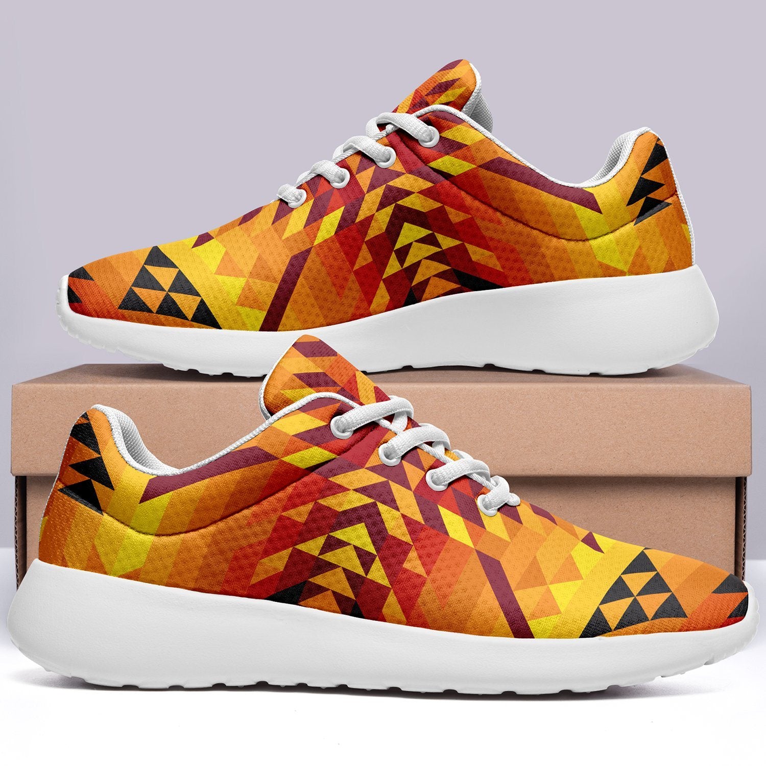 Desert Geo Yellow Red Ikkaayi Sport Sneakers ikkaayi Herman