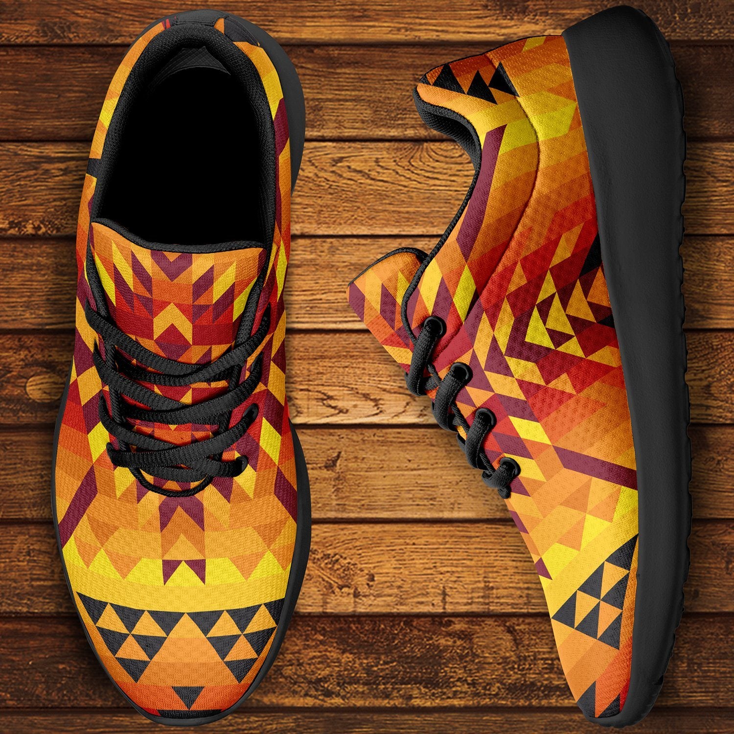 Desert Geo Yellow Red Ikkaayi Sport Sneakers ikkaayi Herman