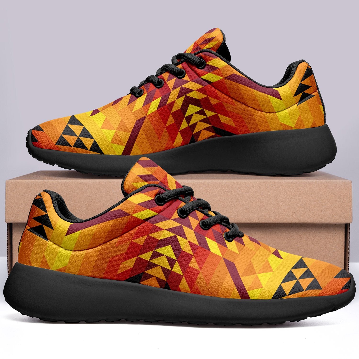 Desert Geo Yellow Red Ikkaayi Sport Sneakers ikkaayi Herman