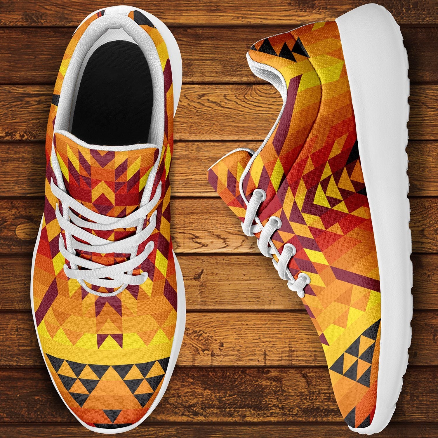Desert Geo Yellow Red Ikkaayi Sport Sneakers ikkaayi Herman