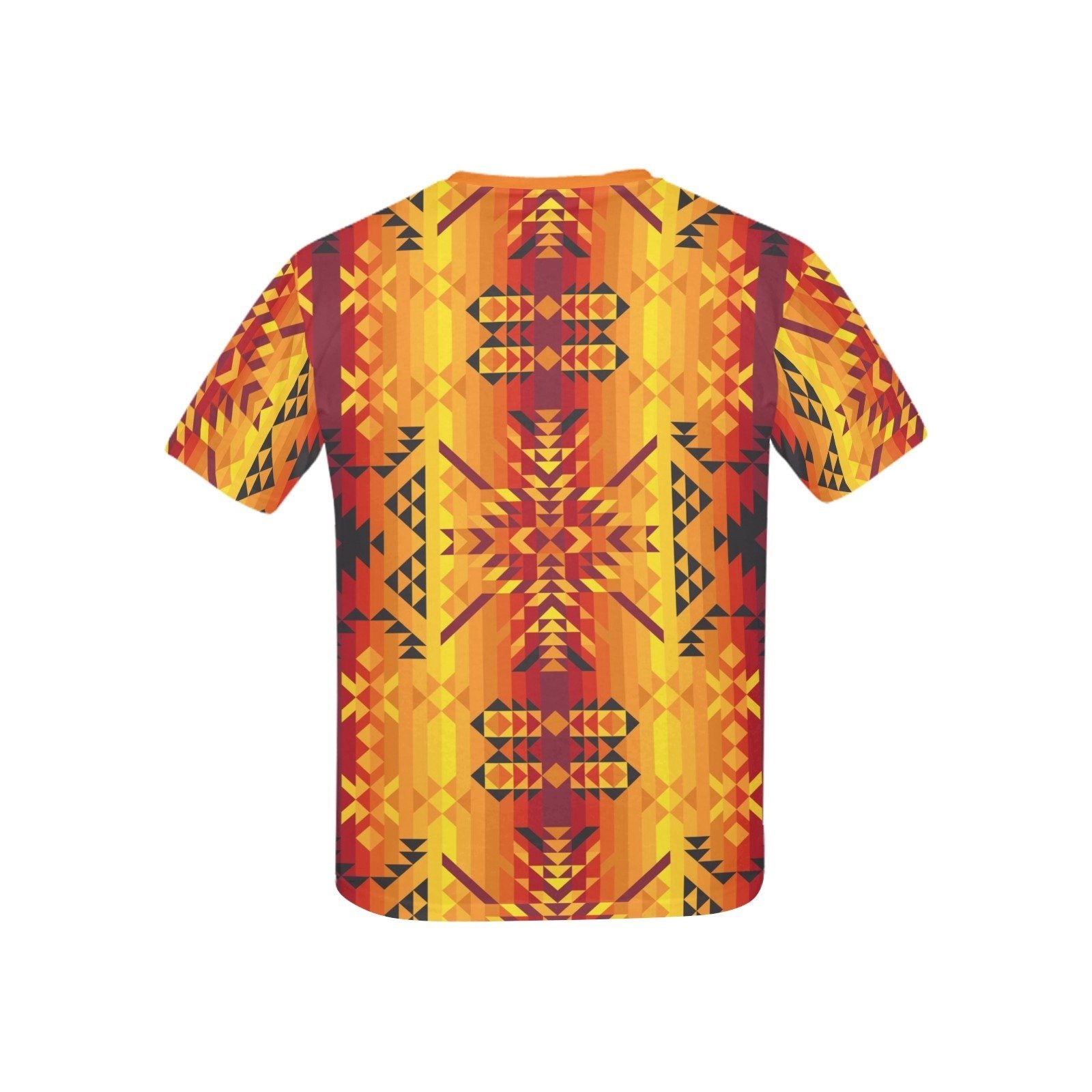 Desert Geo Yellow Red Kids' All Over Print T-shirt (USA Size) (Model T40) All Over Print T-shirt for Kid (T40) e-joyer