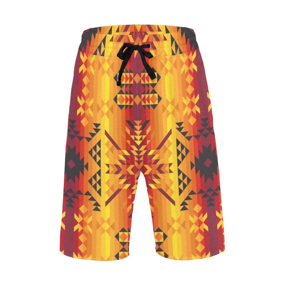 Desert Geo Yellow Red Men's All Over Print Casual Shorts (Model L23) Men's Casual Shorts (L23) e-joyer