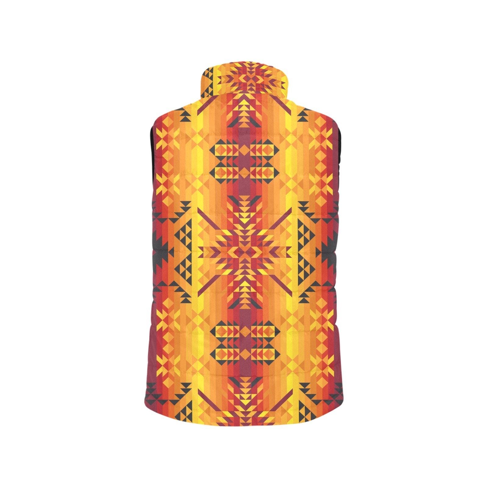 Desert Geo Yellow Red Men's Padded Vest Jacket (Model H44) Men's Padded Vest Jacket (H44) e-joyer