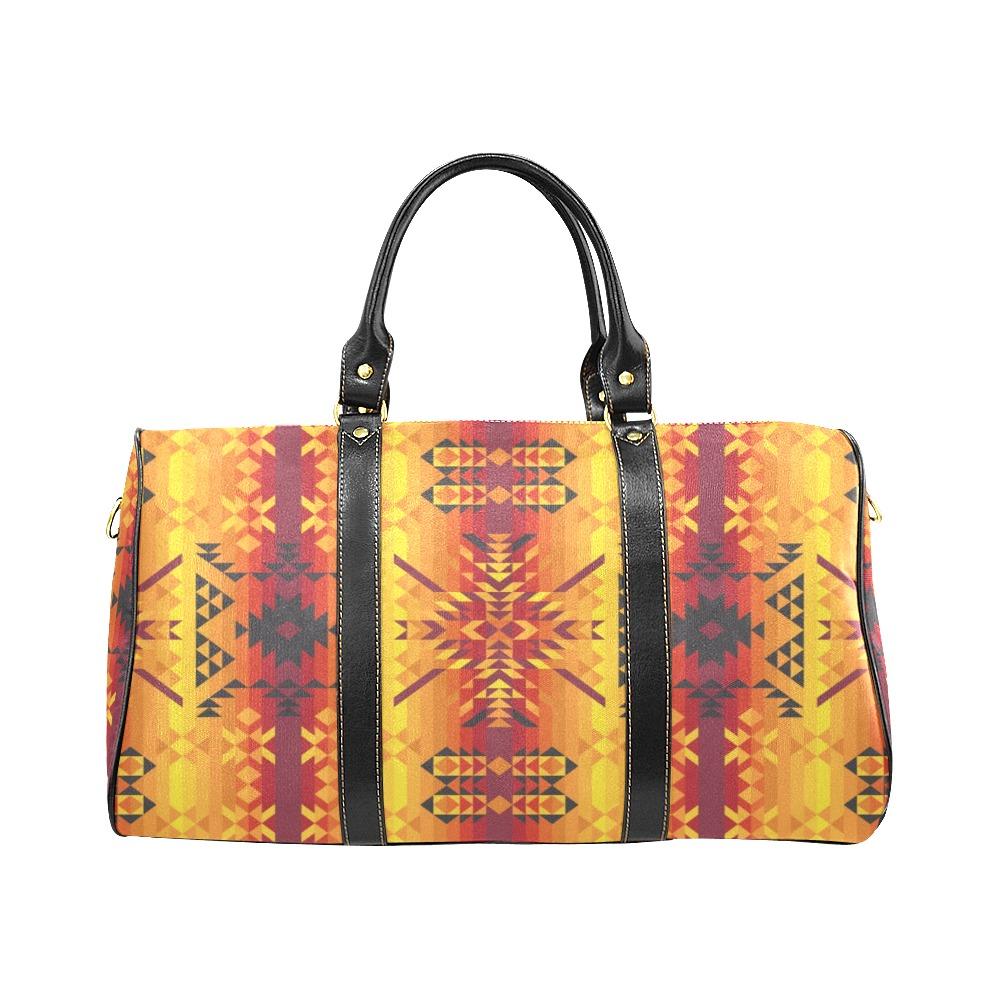 Desert Geo Yellow Red New Waterproof Travel Bag/Small (Model 1639) bag e-joyer