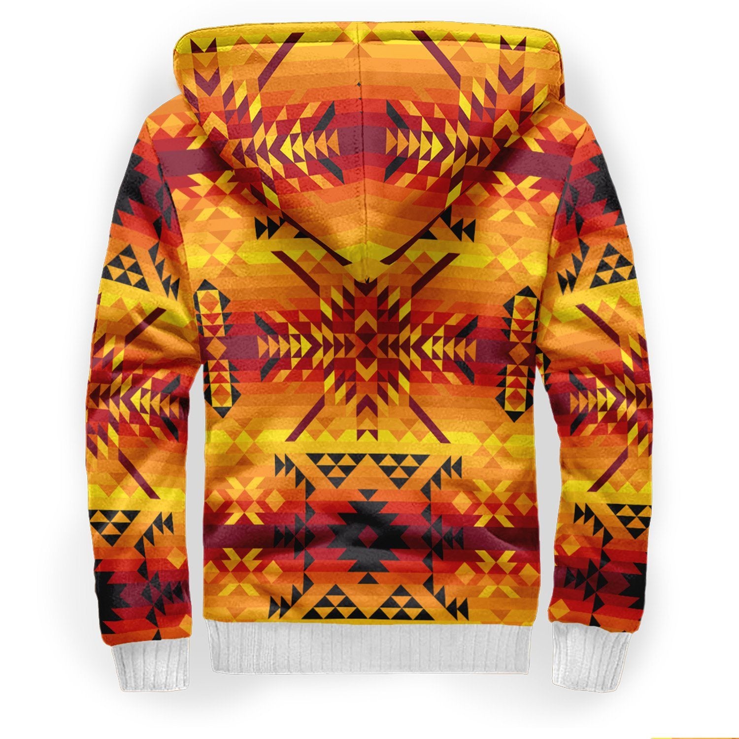 Desert Geo Yellow Red Sherpa Hoodie hoodie Herman