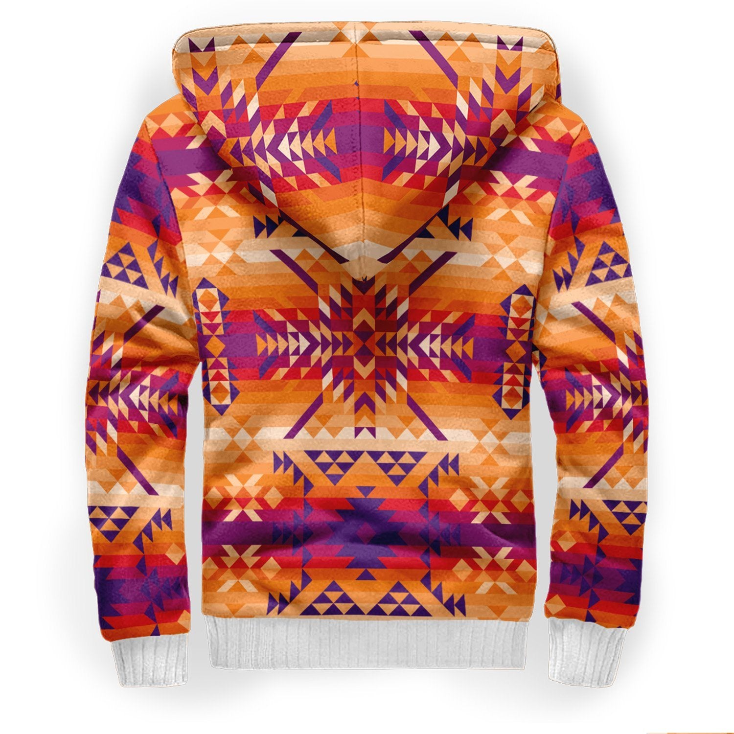 Desert Geo Yellow Red Sherpa Hoodie hoodie Herman