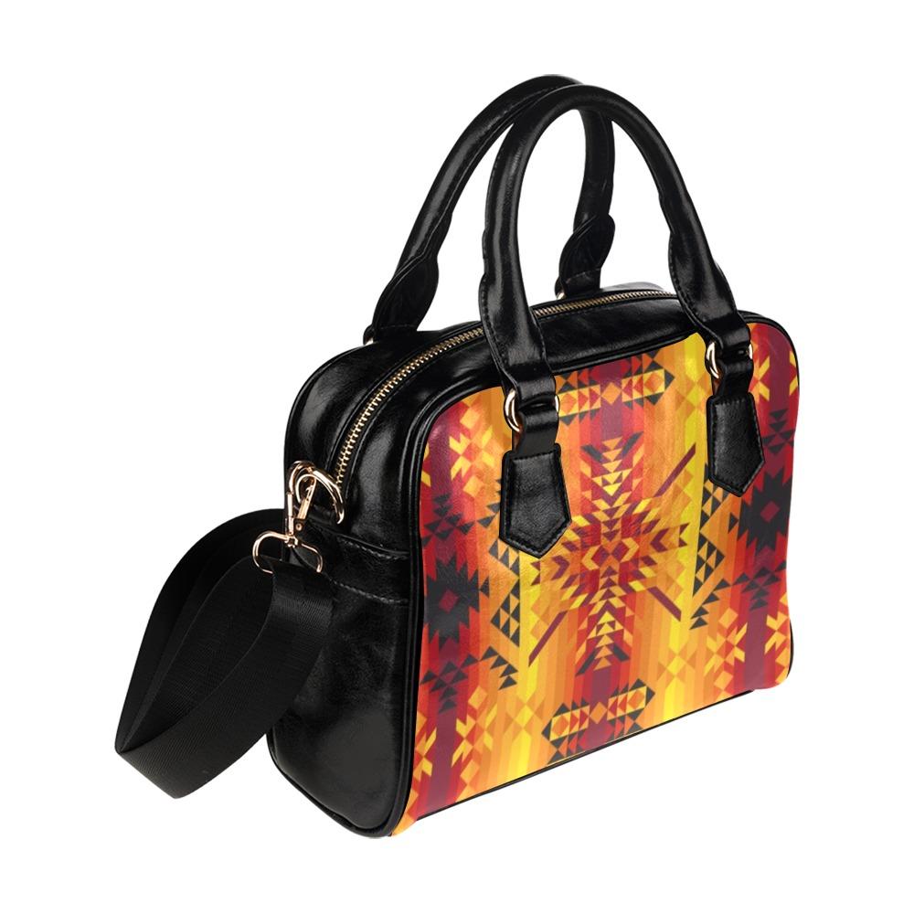 Desert Geo Yellow Red Shoulder Handbag (Model 1634) Shoulder Handbags (1634) e-joyer