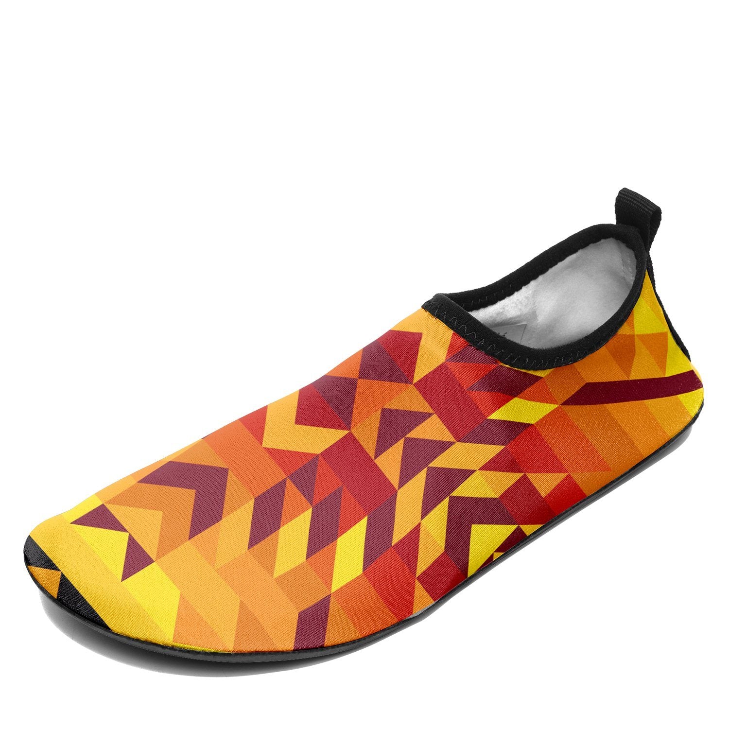 Desert Geo Yellow Red Sockamoccs Kid's Slip On Shoes Herman