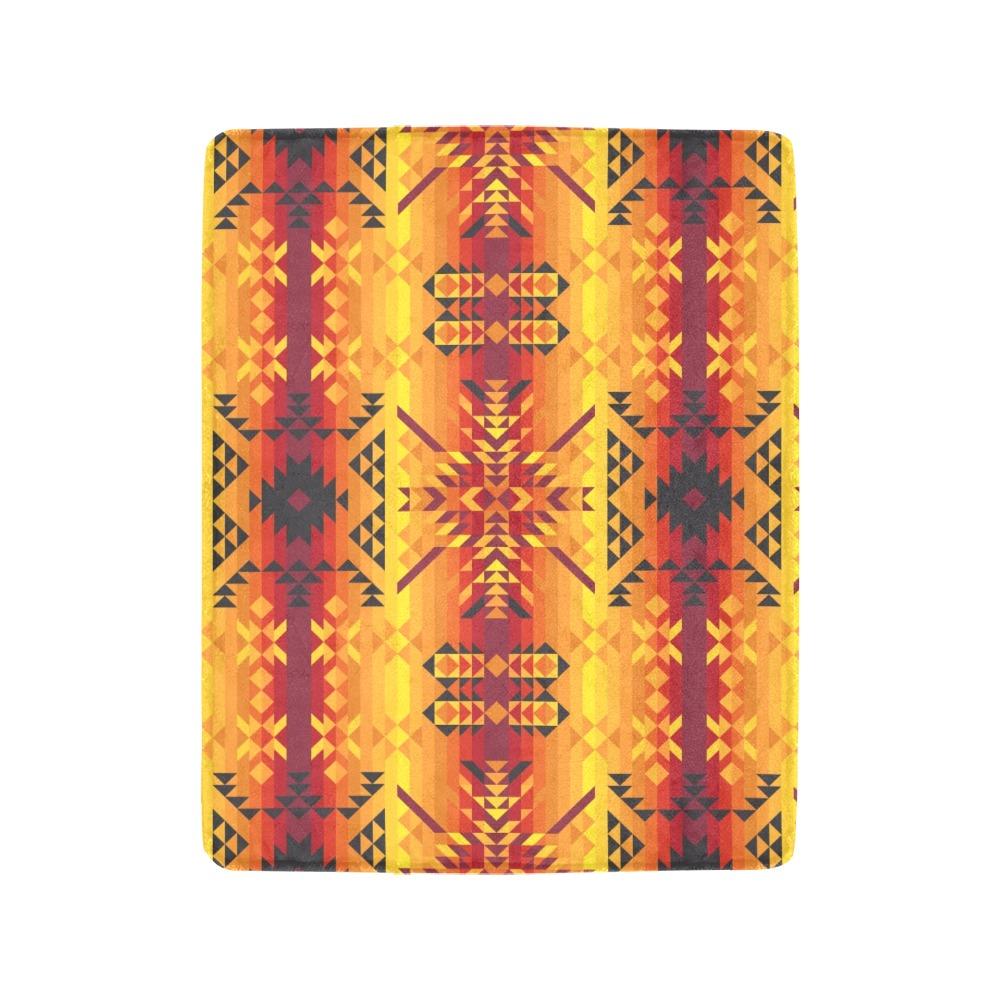 Desert Geo Yellow Red Ultra-Soft Micro Fleece Blanket 40"x50" Ultra-Soft Blanket 40''x50'' e-joyer