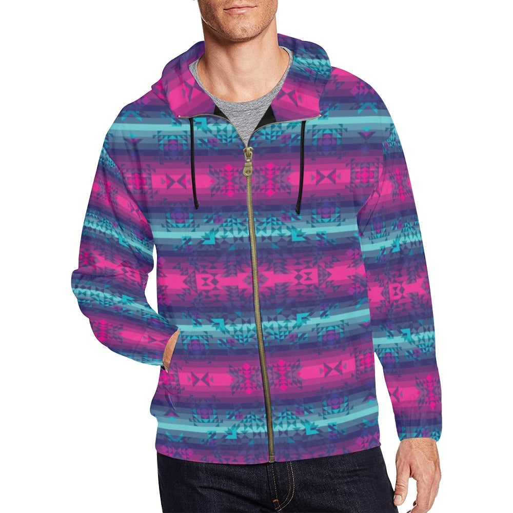 Dimensional Brightburn All Over Print Full Zip Hoodie for Men (Model H14) hoodie e-joyer