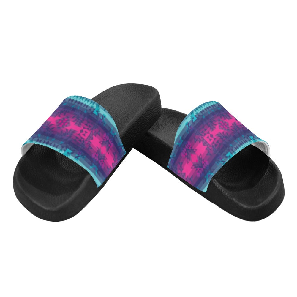 Dimensional Brightburn Women's Slide Sandals (Model 057) sandals e-joyer
