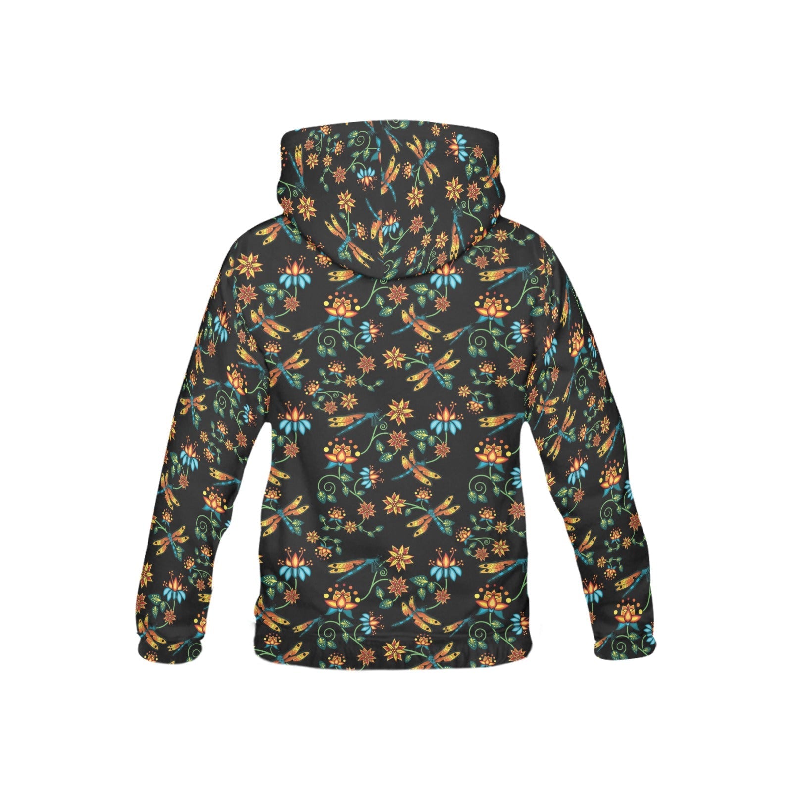 Dragon Lily Noir All Over Print Hoodie for Kid (USA Size) (Model H13) All Over Print Hoodie for Kid (H13) e-joyer