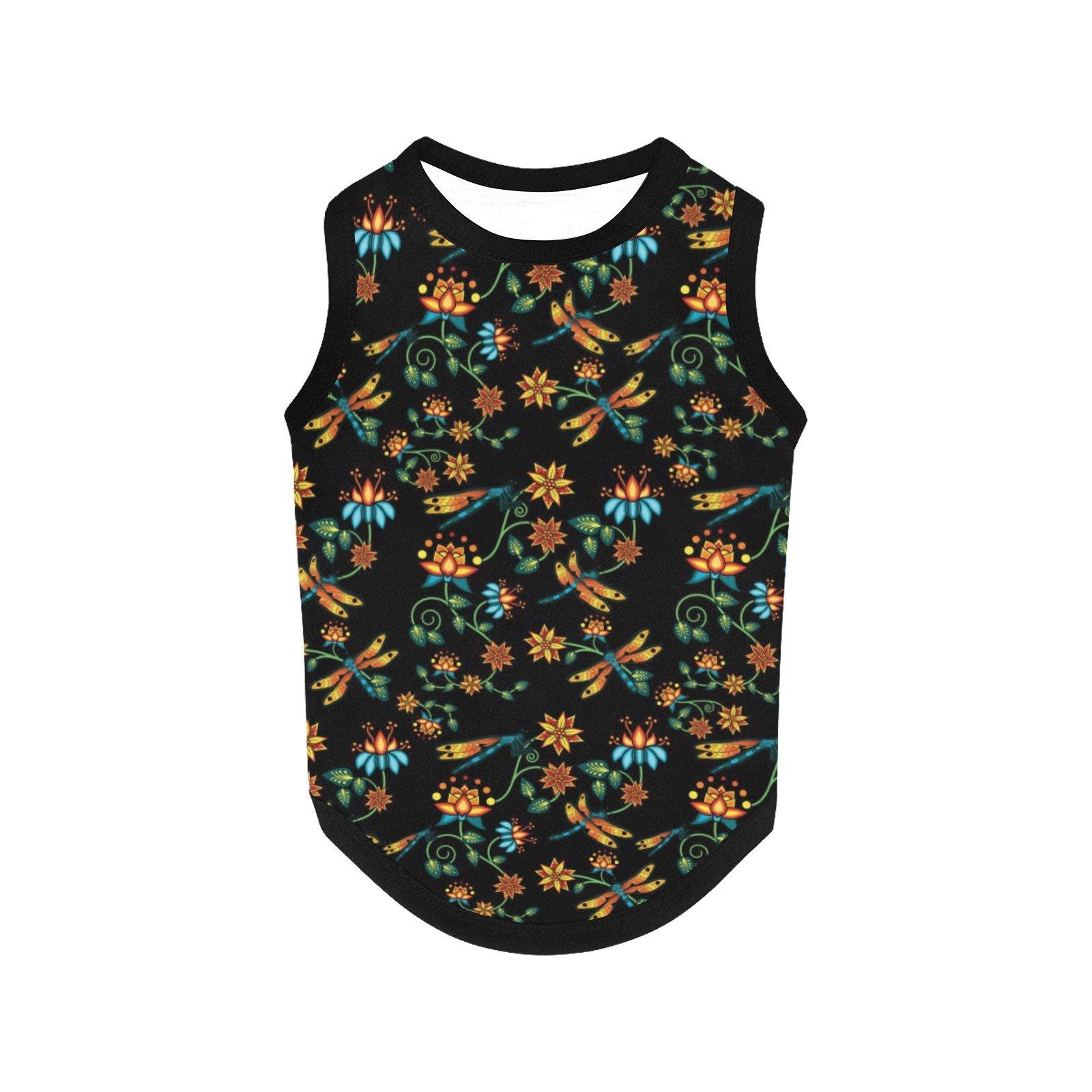 Dragon Lily Noir All Over Print Pet Tank Top Pet Tank Top e-joyer