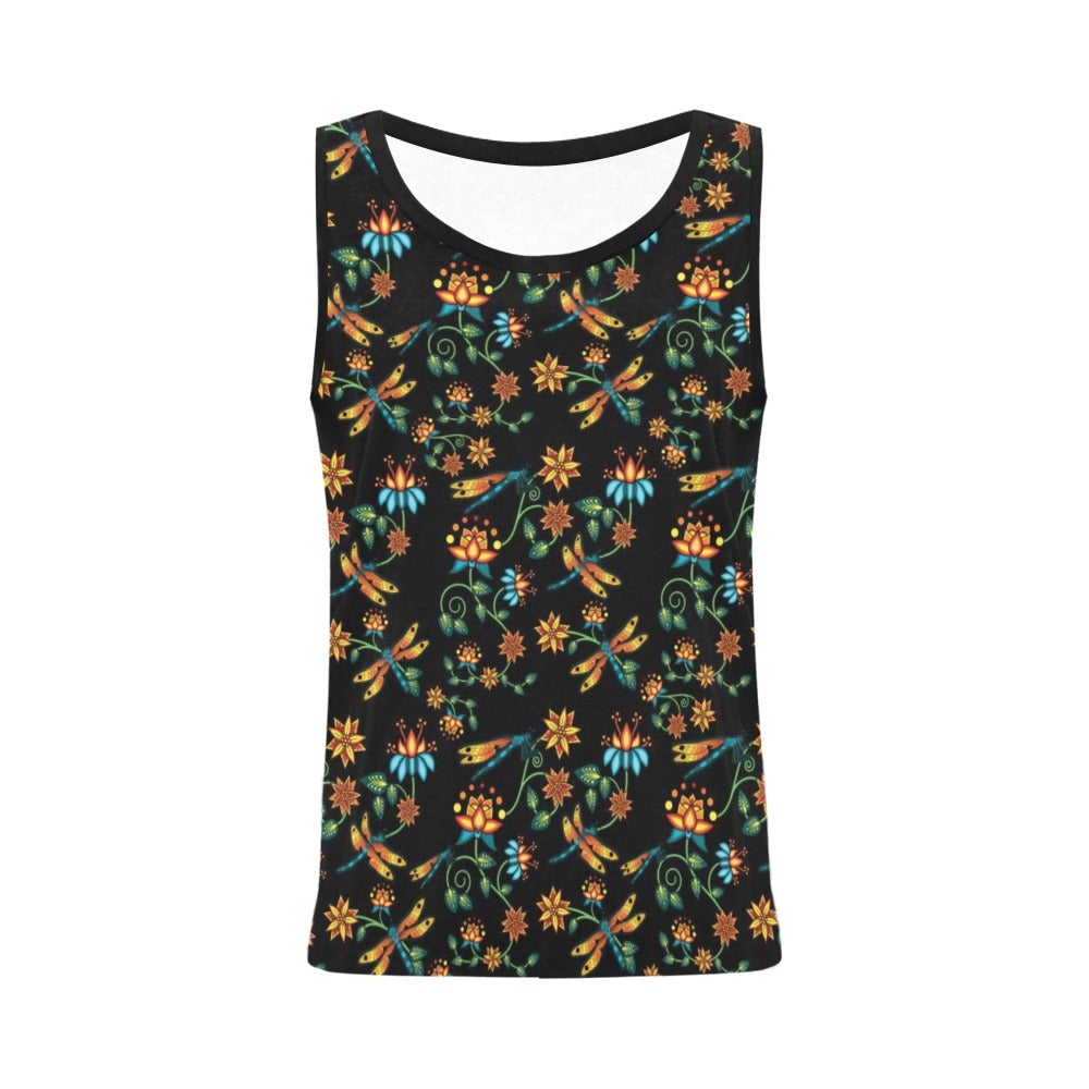 Dragon Lily Noir All Over Print Tank Top for Women (Model T43) All Over Print Tank Top for Women (T43) e-joyer