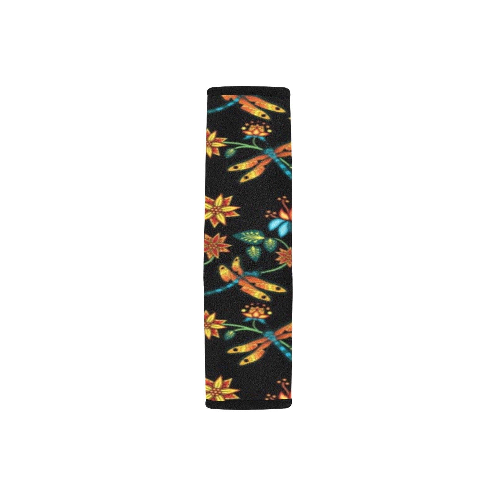 Dragon Lily Noir Car Seat Belt Cover 7''x12.6'' (Pack of 2) Car Seat Belt Cover 7x12.6 (Pack of 2) e-joyer