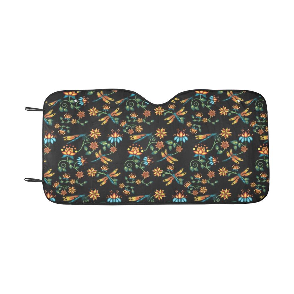 Dragon Lily Noir Car Sun Shade 55"x30" Car Sun Shade e-joyer