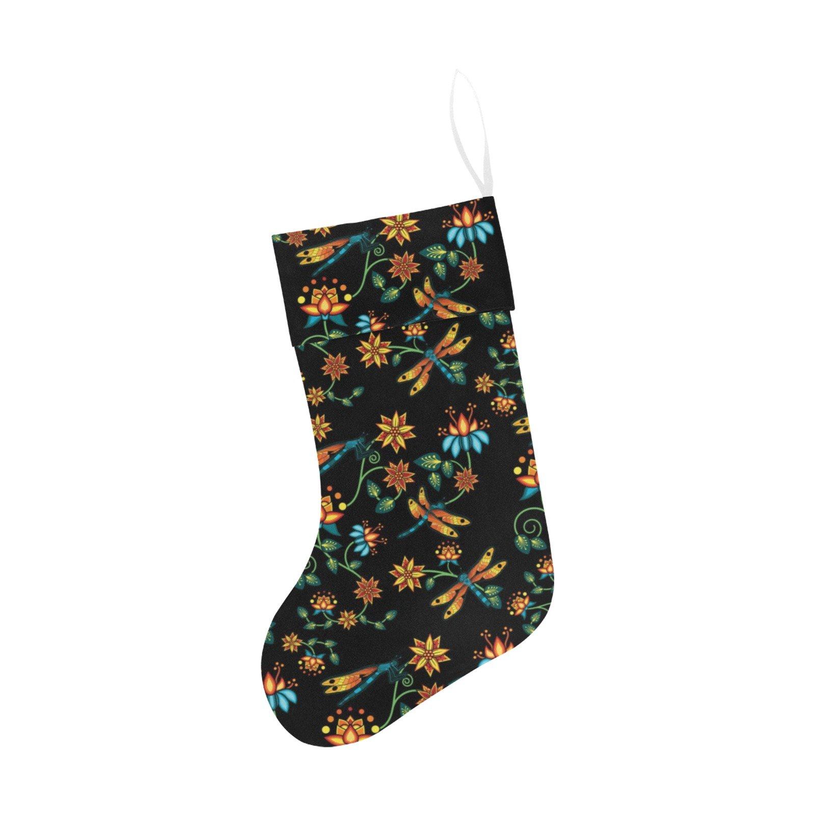 Dragon Lily Noir Christmas Stocking holiday stocking e-joyer