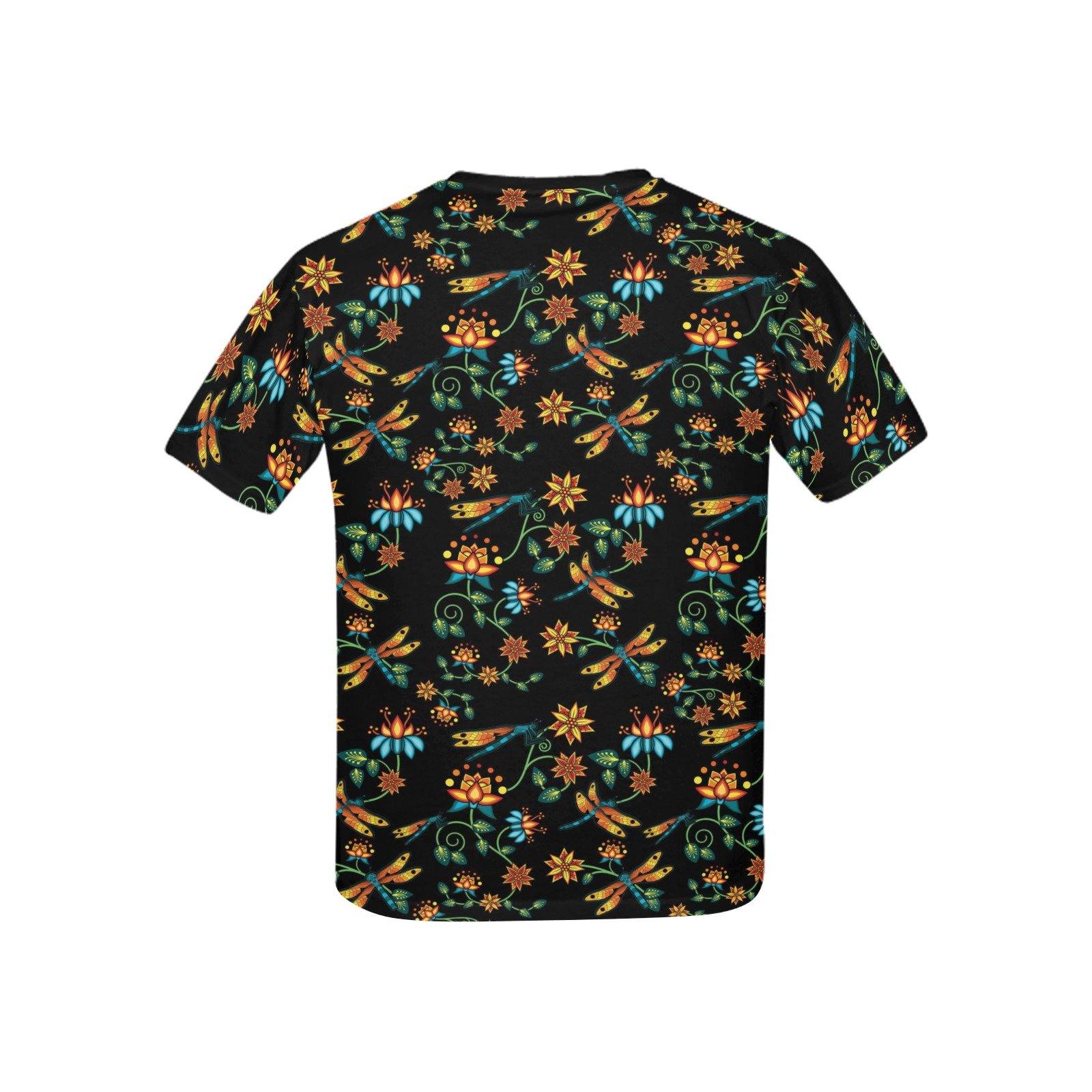 Dragon Lily Noir Kids' All Over Print T-shirt (USA Size) (Model T40) All Over Print T-shirt for Kid (T40) e-joyer