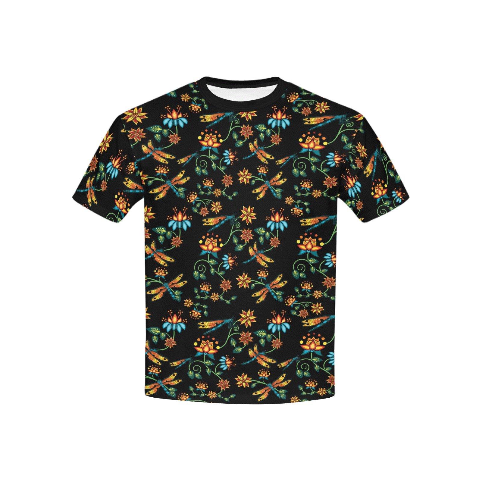 Dragon Lily Noir Kids' All Over Print T-shirt (USA Size) (Model T40) All Over Print T-shirt for Kid (T40) e-joyer