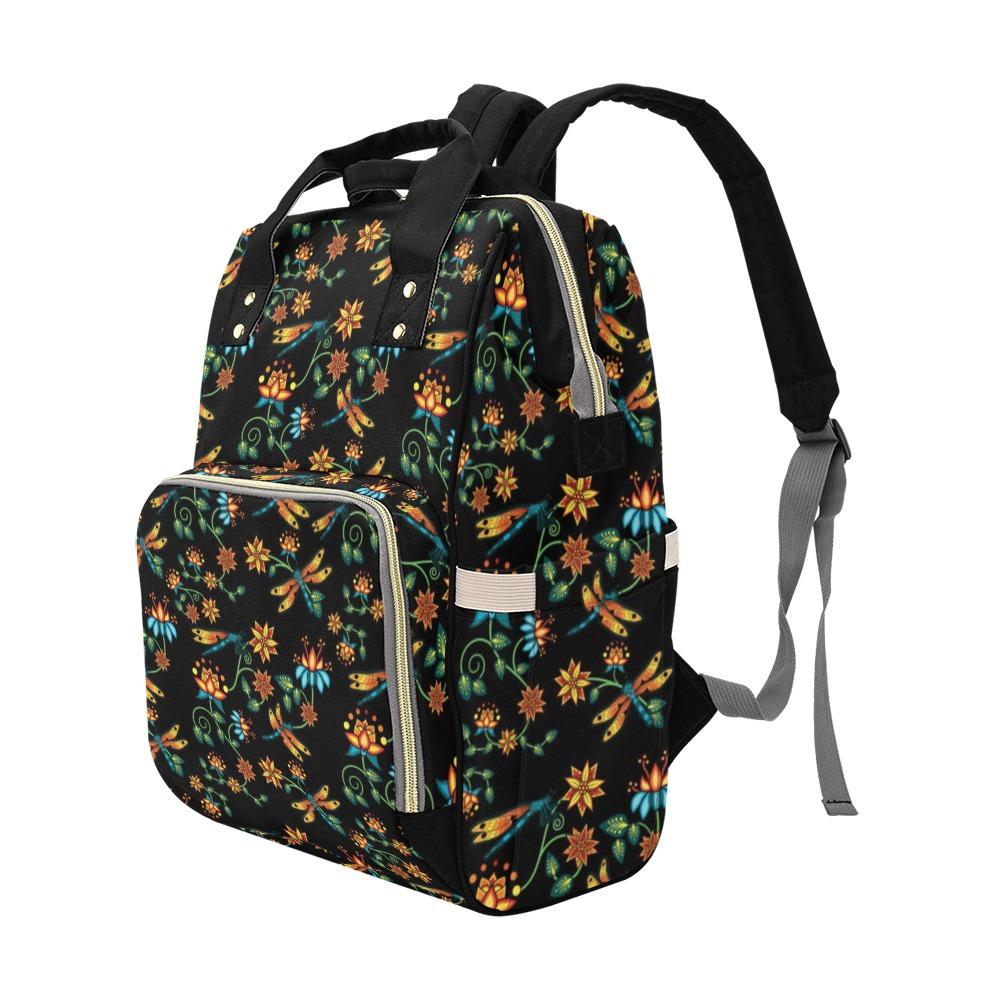 Dragon Lily Noir Multi-Function Diaper Backpack/Diaper Bag (Model 1688) bag e-joyer