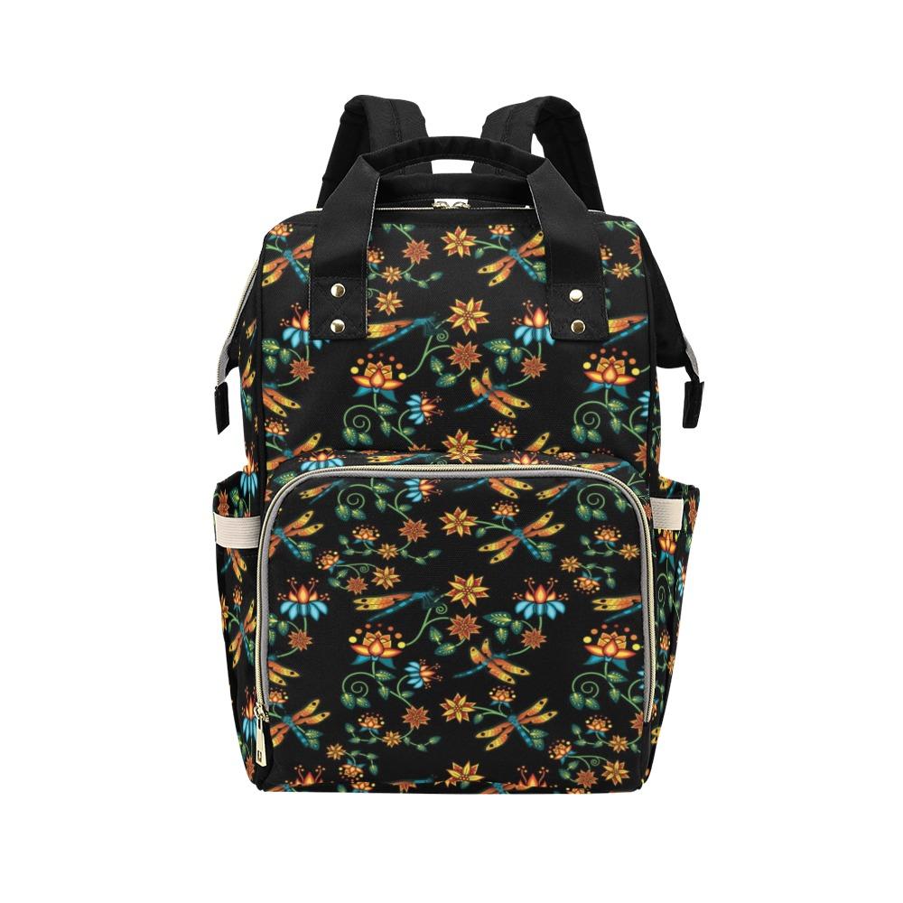 Dragon Lily Noir Multi-Function Diaper Backpack/Diaper Bag (Model 1688) bag e-joyer