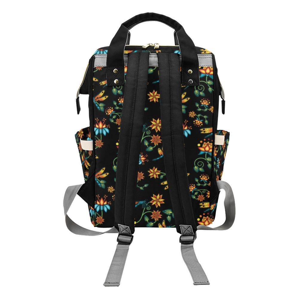 Dragon Lily Noir Multi-Function Diaper Backpack/Diaper Bag (Model 1688) bag e-joyer