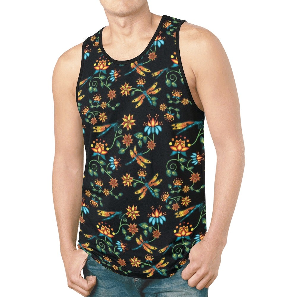 Dragon Lily Noir New All Over Print Tank Top for Men (Model T46) New All Over Print Tank Top for Men (T46) e-joyer