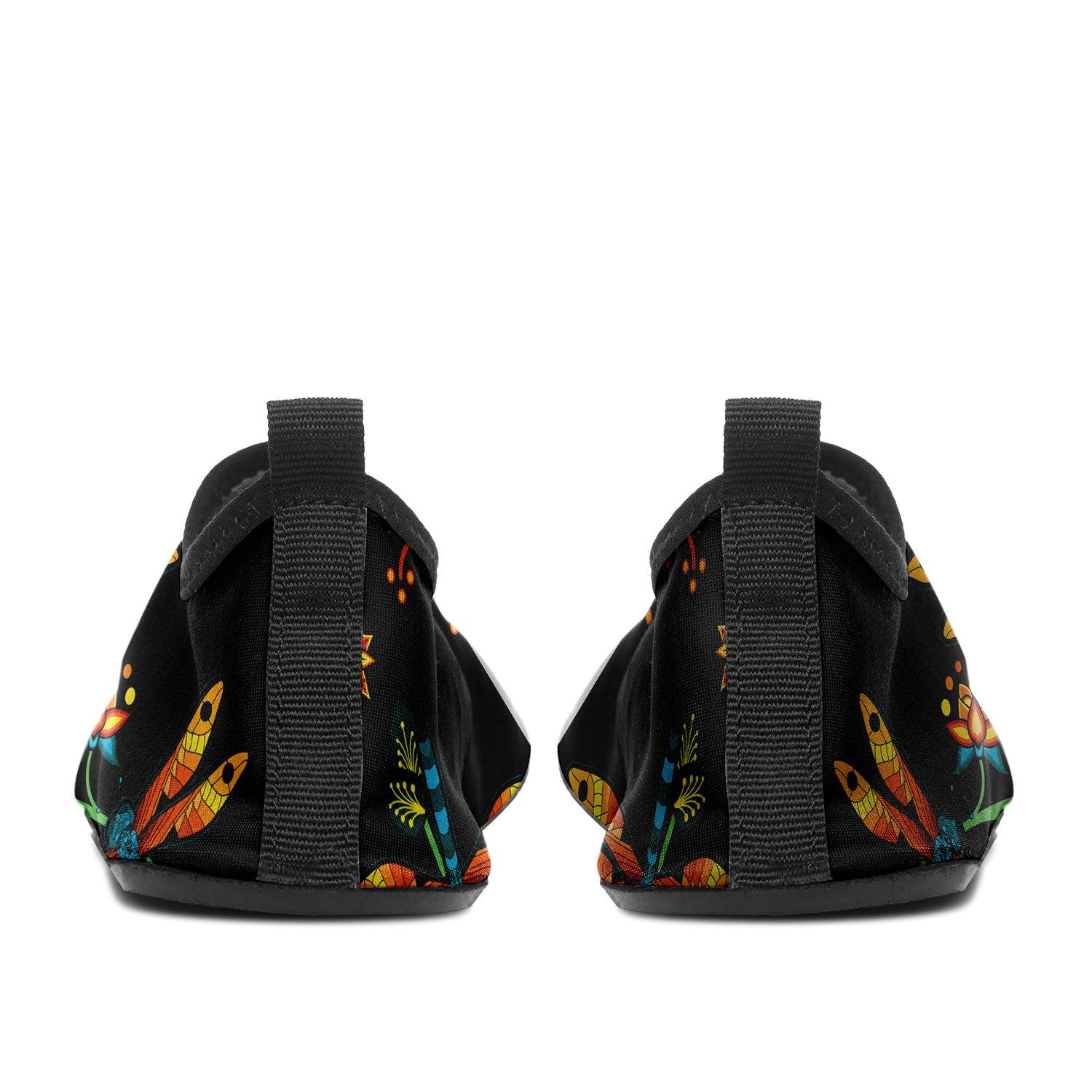 Dragon Lily Noir Sockamoccs Slip On Shoes Herman