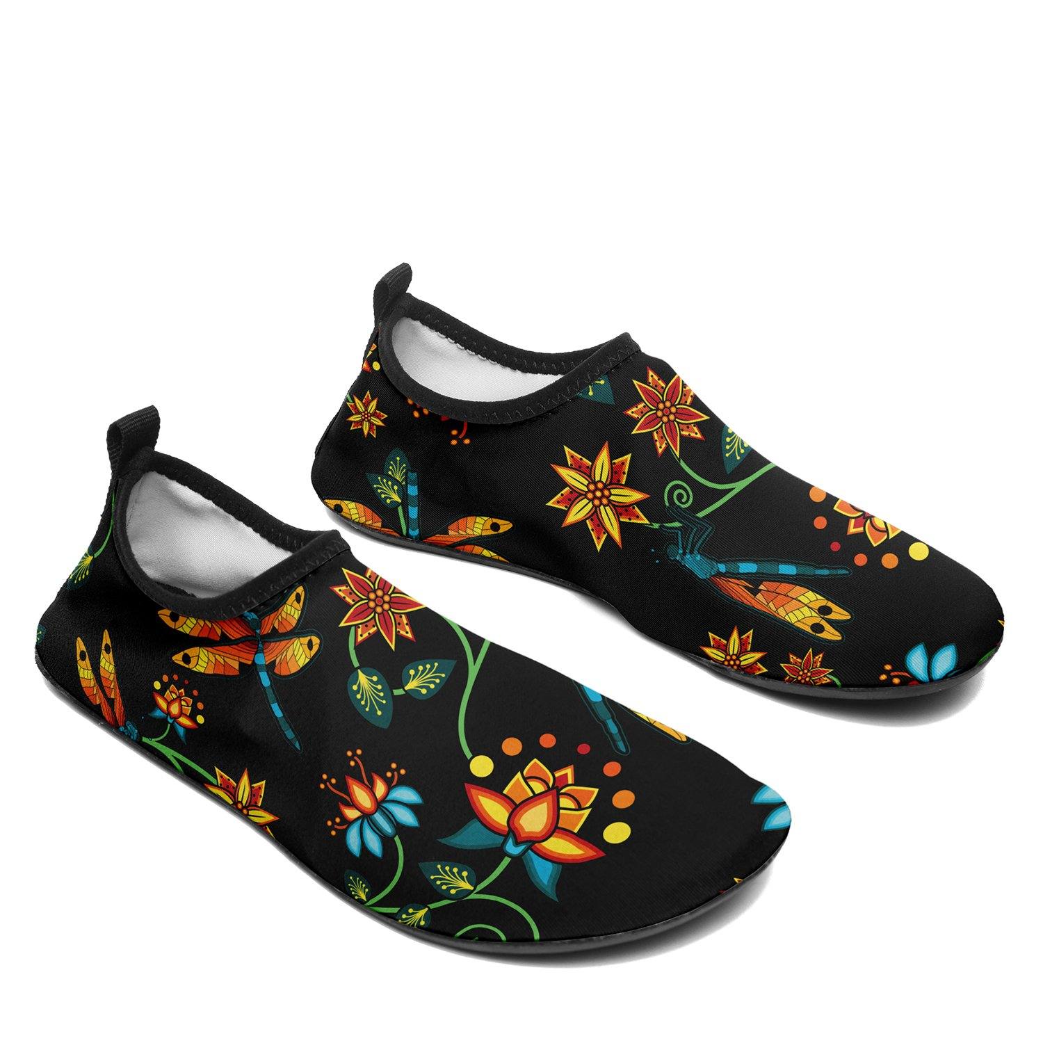 Dragon Lily Noir Sockamoccs Slip On Shoes Herman