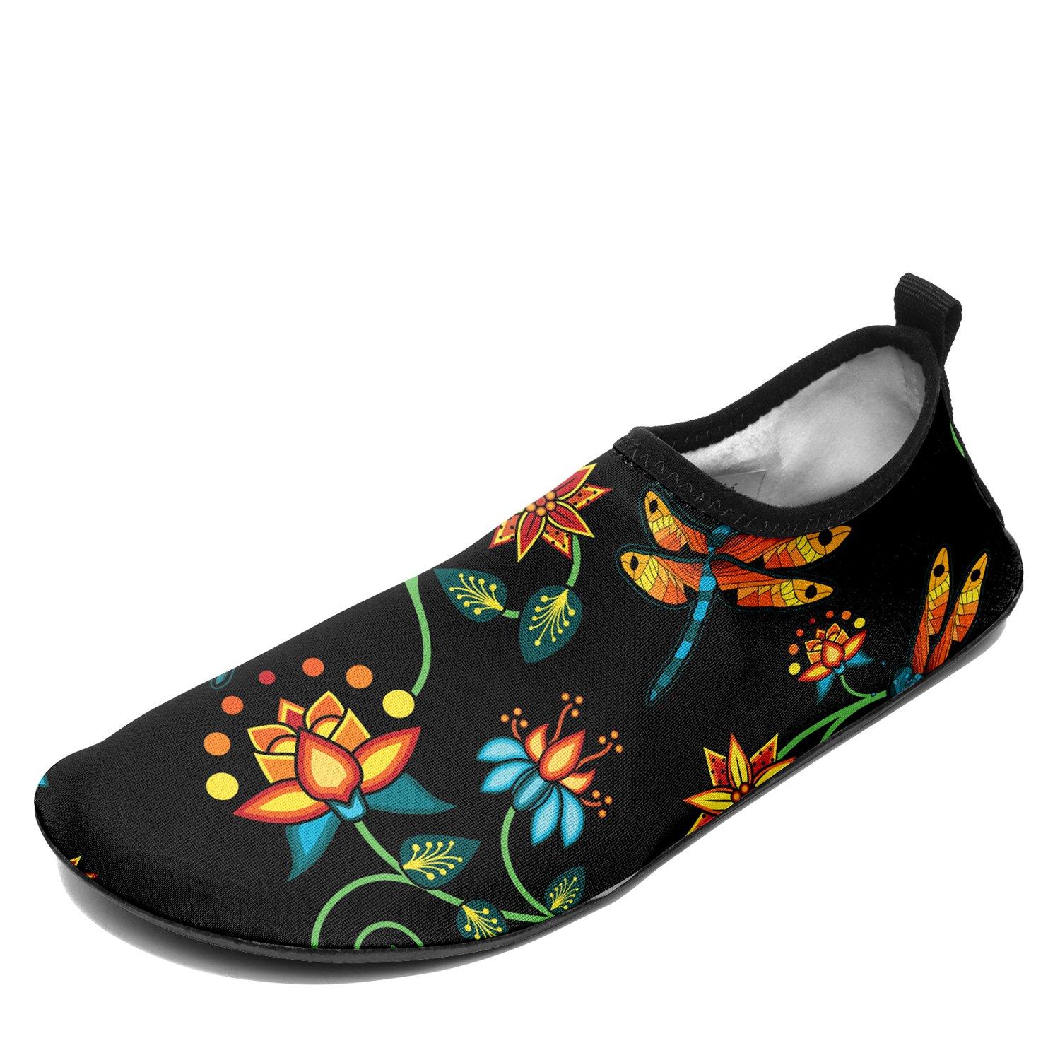 Dragon Lily Noir Sockamoccs Slip On Shoes Herman