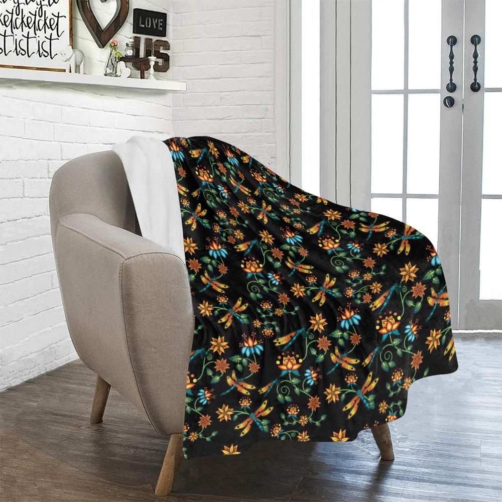Dragon Lily Noir Ultra-Soft Micro Fleece Blanket 40"x50" Ultra-Soft Blanket 40''x50'' e-joyer