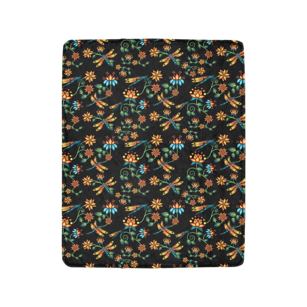 Dragon Lily Noir Ultra-Soft Micro Fleece Blanket 40"x50" Ultra-Soft Blanket 40''x50'' e-joyer