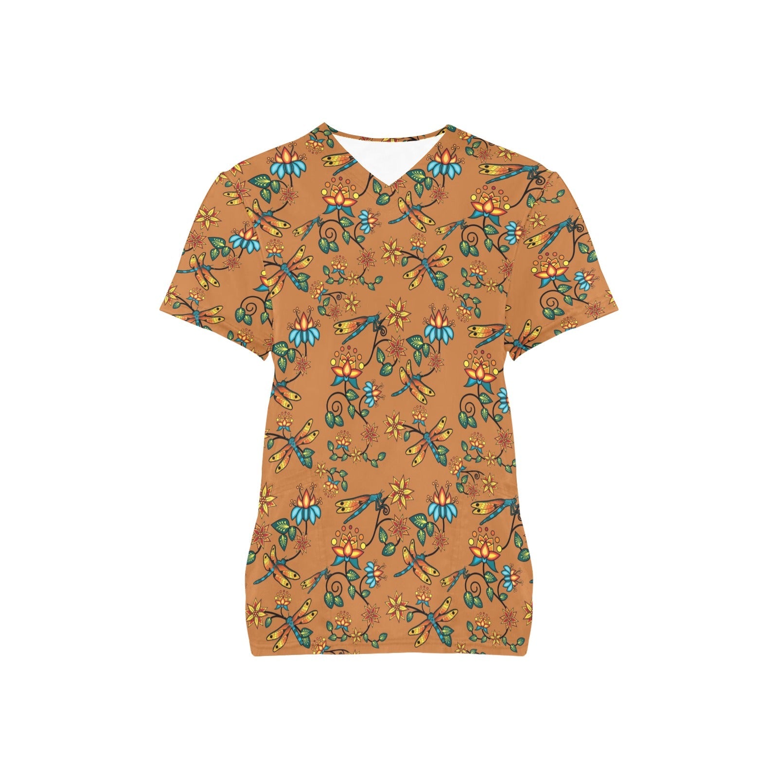 Dragon Lily Sierra All Over Print Scrub Top Scrub Top e-joyer