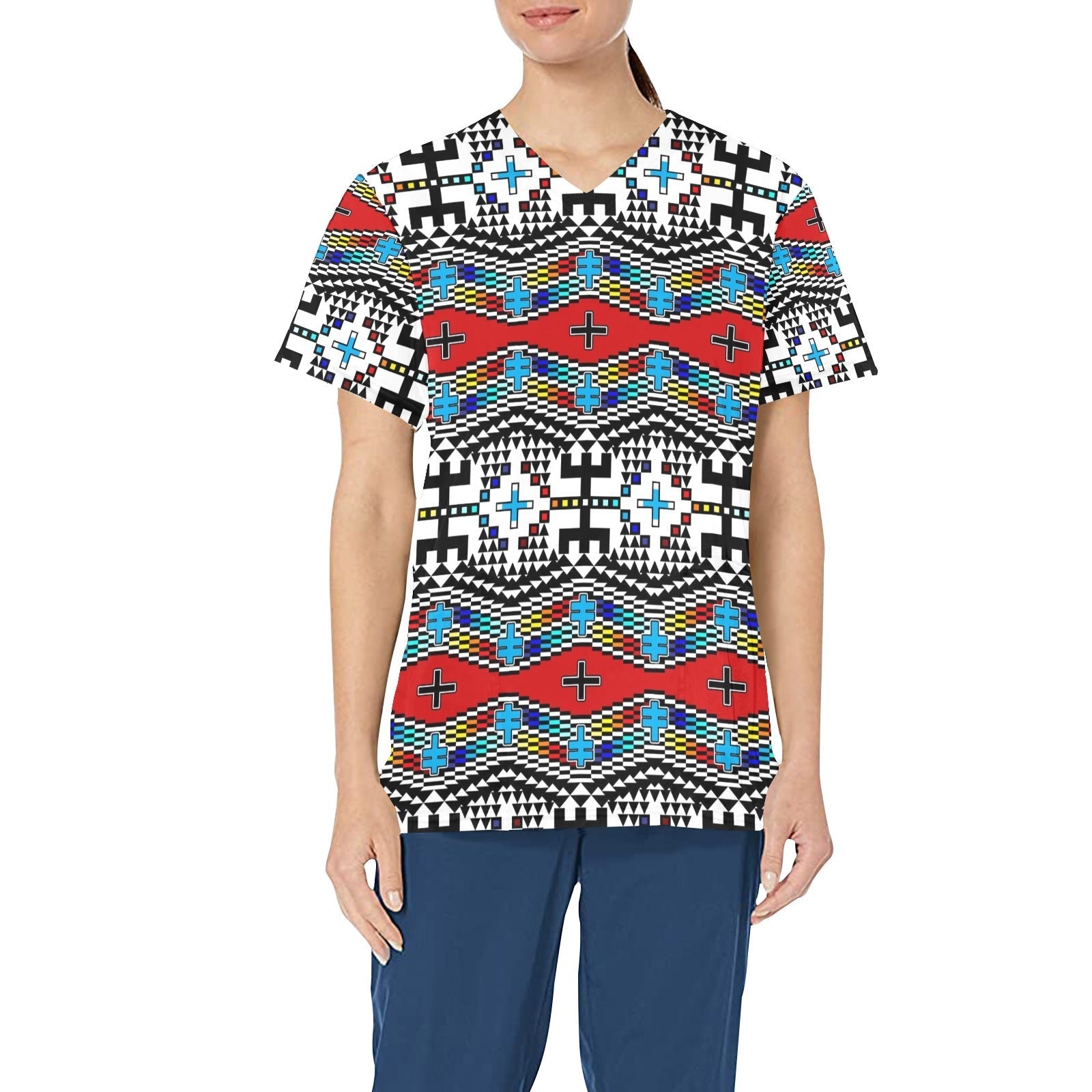 dragonflies All Over Print Scrub Top Scrub Top e-joyer