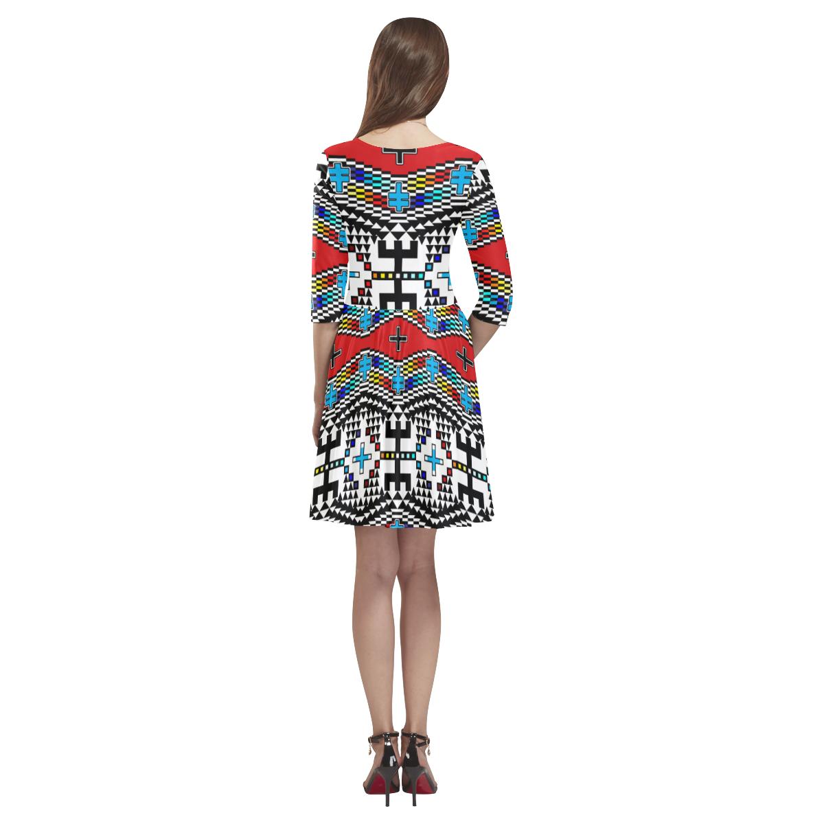 Dragonflies Tethys Half-Sleeve Skater Dress(Model D20) Tethys Half-Sleeve Skater Dress (D20) e-joyer