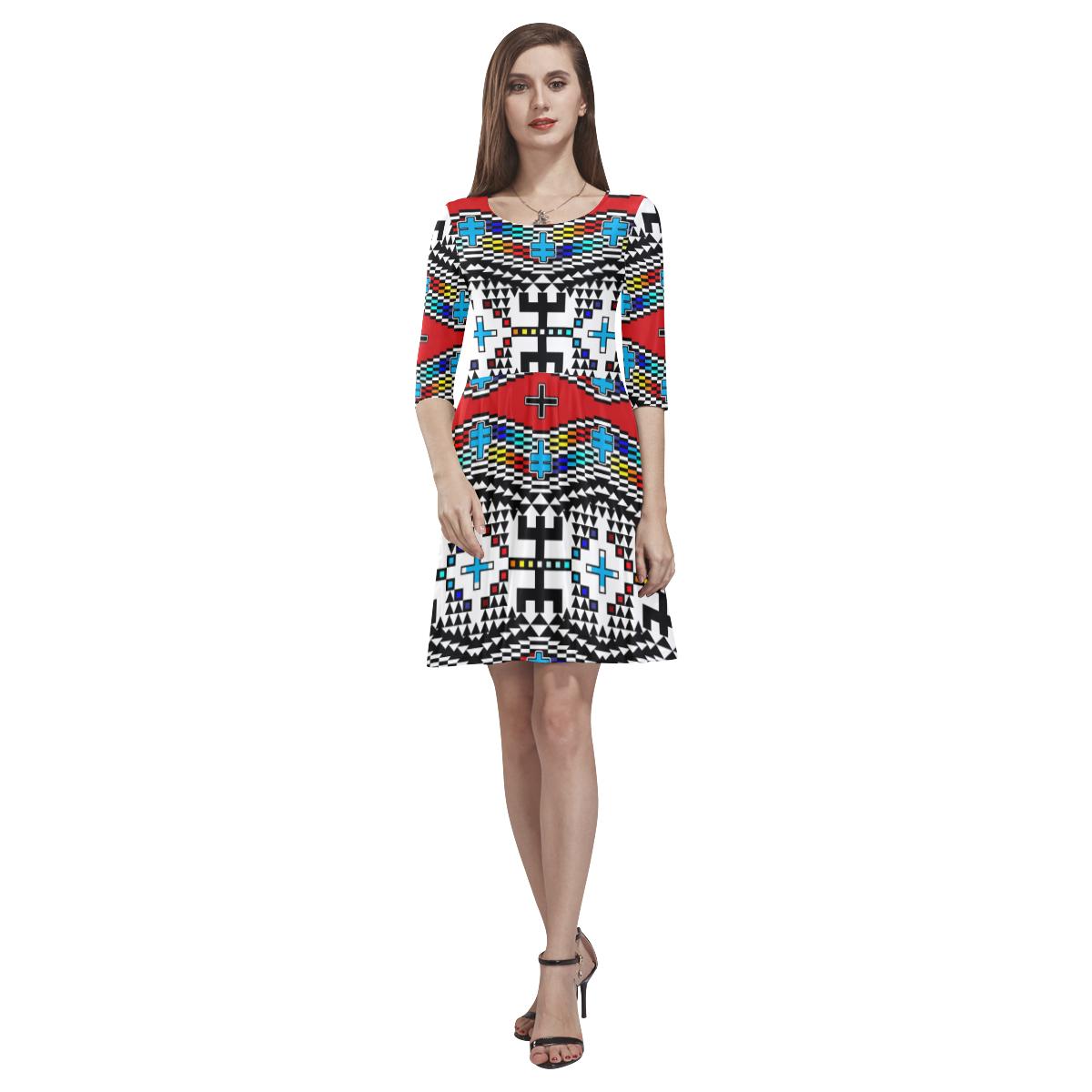Dragonflies Tethys Half-Sleeve Skater Dress(Model D20) Tethys Half-Sleeve Skater Dress (D20) e-joyer