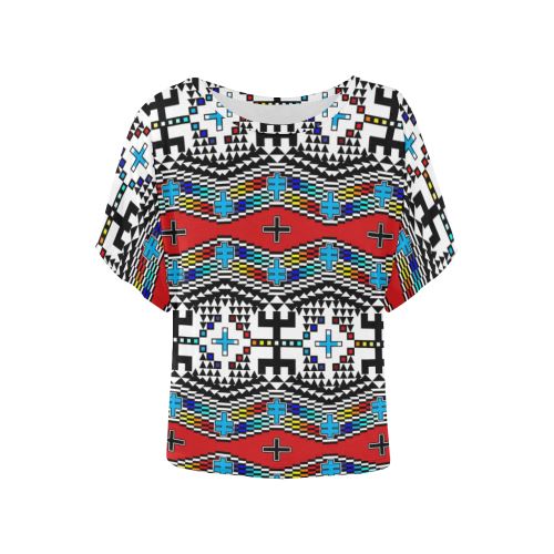 dragonflies Women's Batwing-Sleeved Blouse T shirt (Model T44) Women's Batwing-Sleeved Blouse T shirt (T44) e-joyer