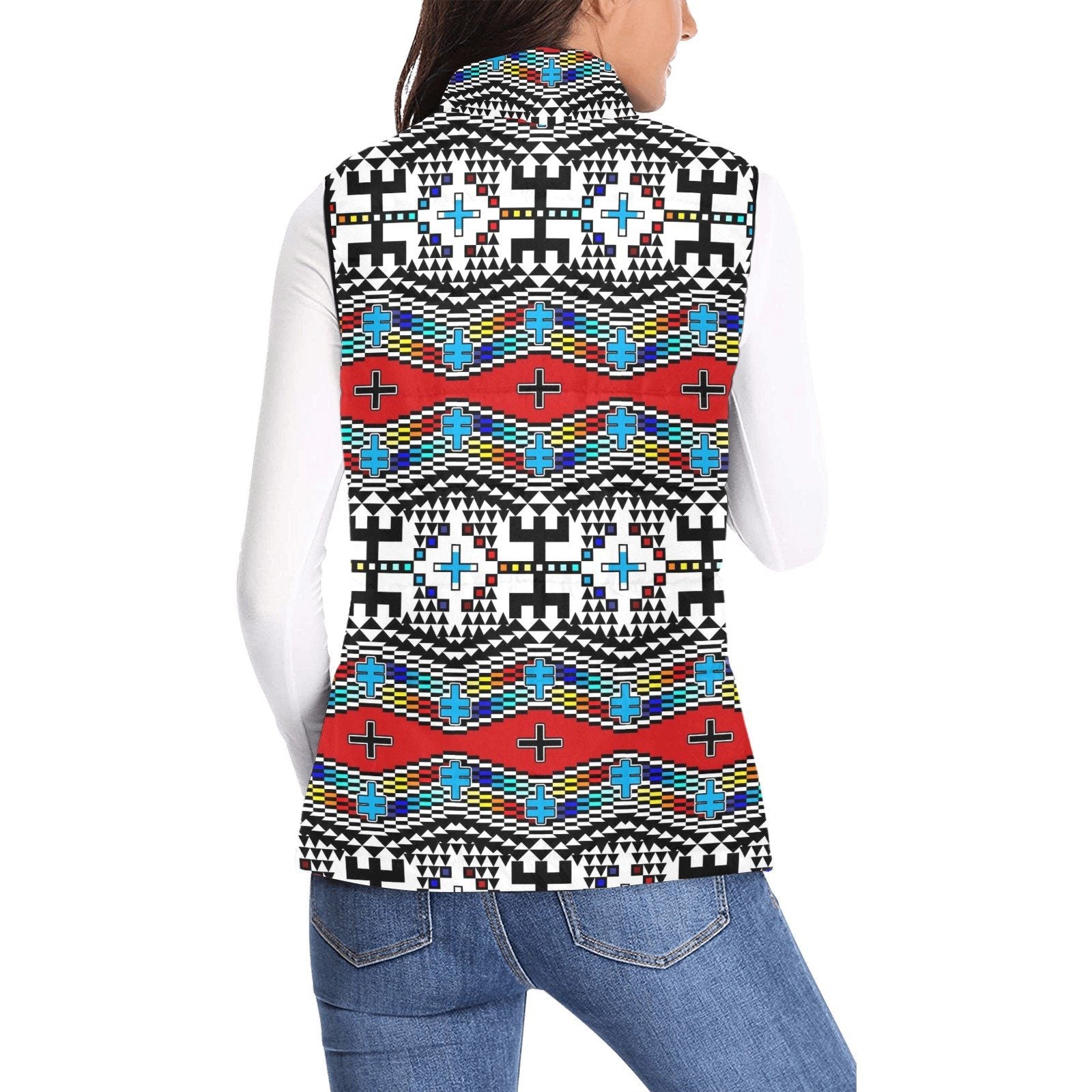 dragonflies Women's Padded Vest Jacket (Model H44) Women's Padded Vest Jacket (H44) e-joyer