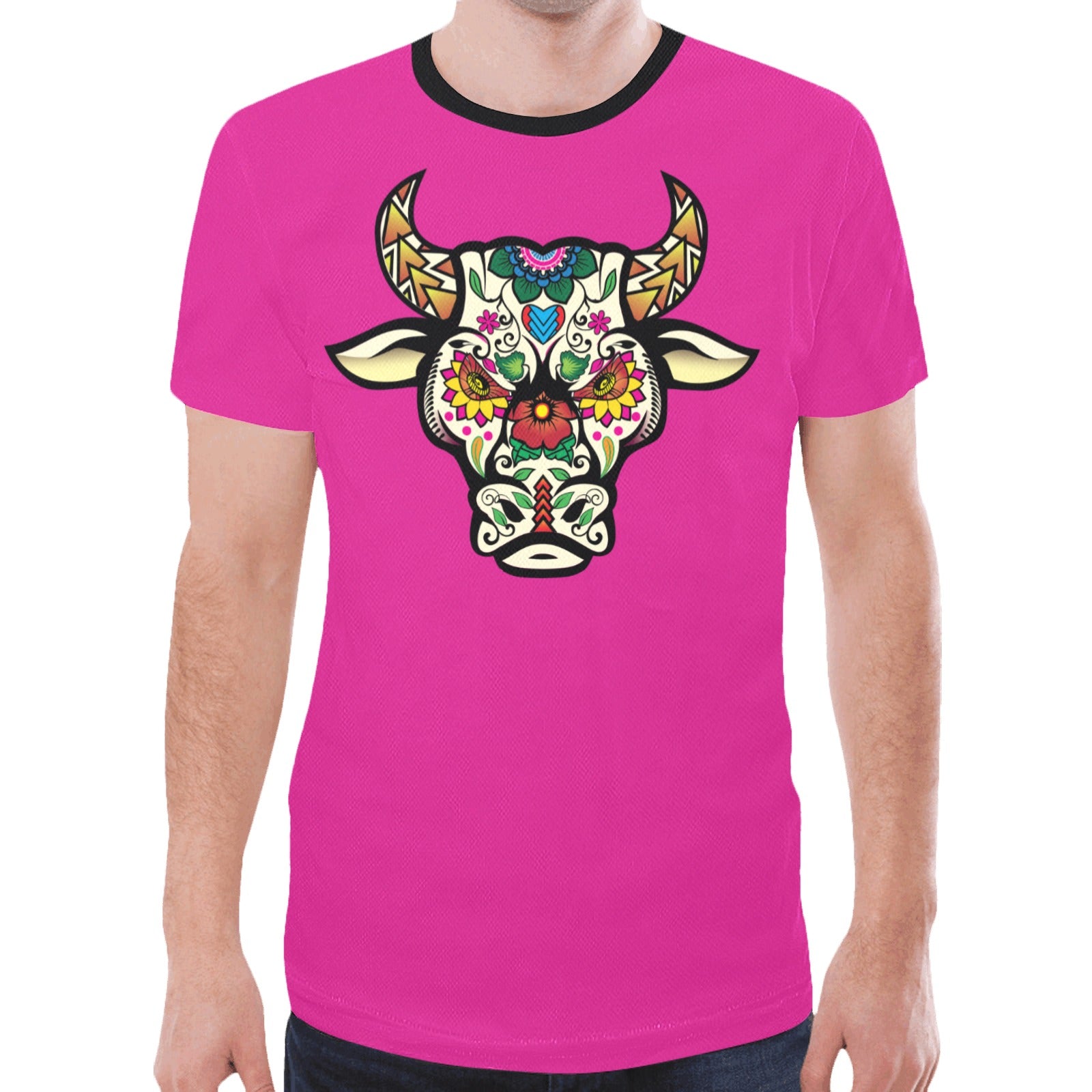 Bull Spirit Guide (Pink) T-shirt for Men