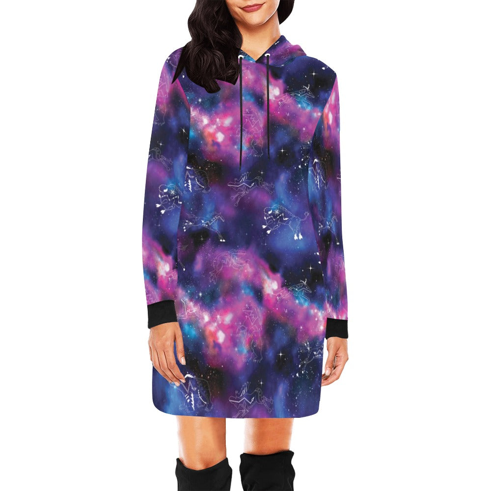 Animal Ancestors 1 Blue and Pink Hoodie Dress