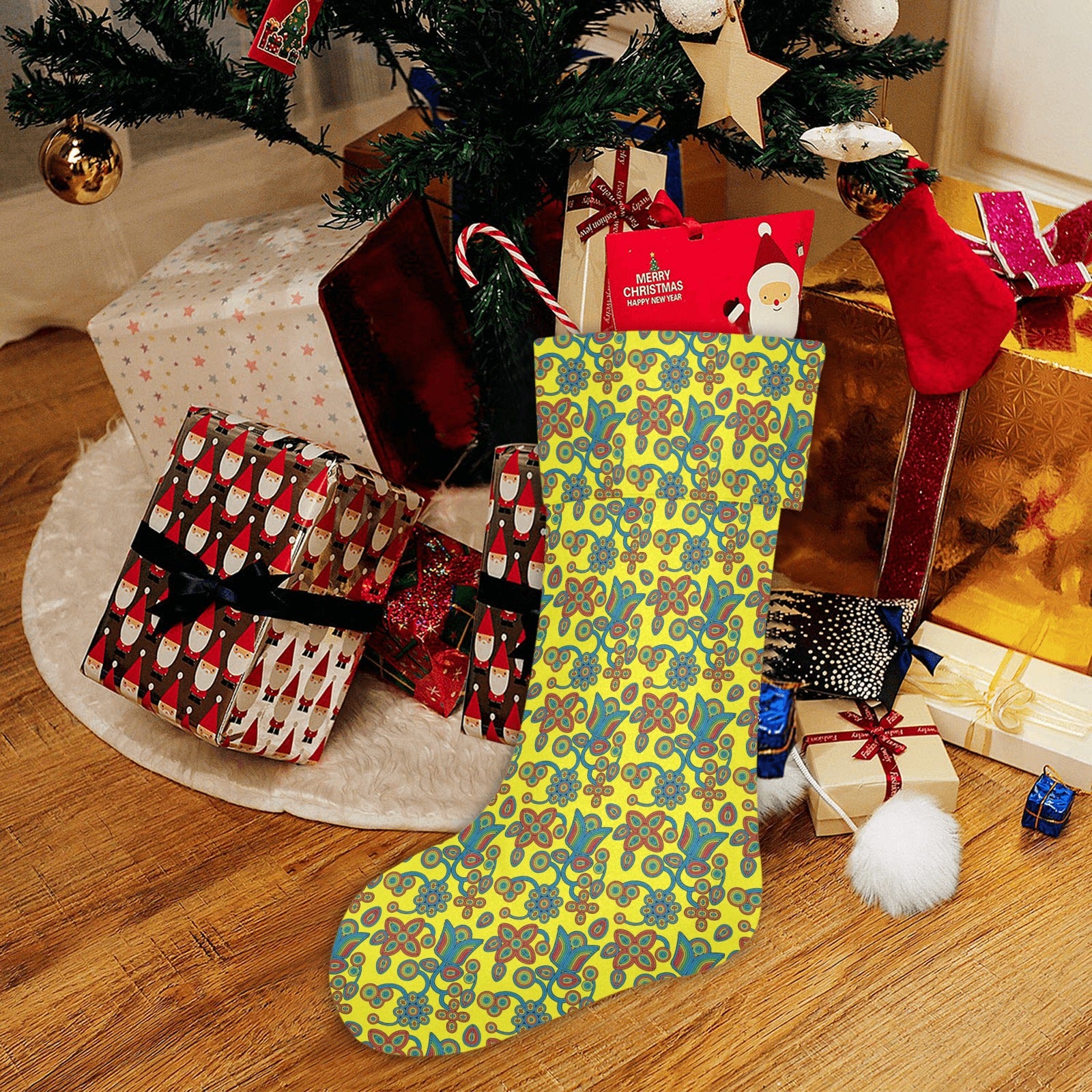 Sky Tomorrow Satin Christmas Stocking